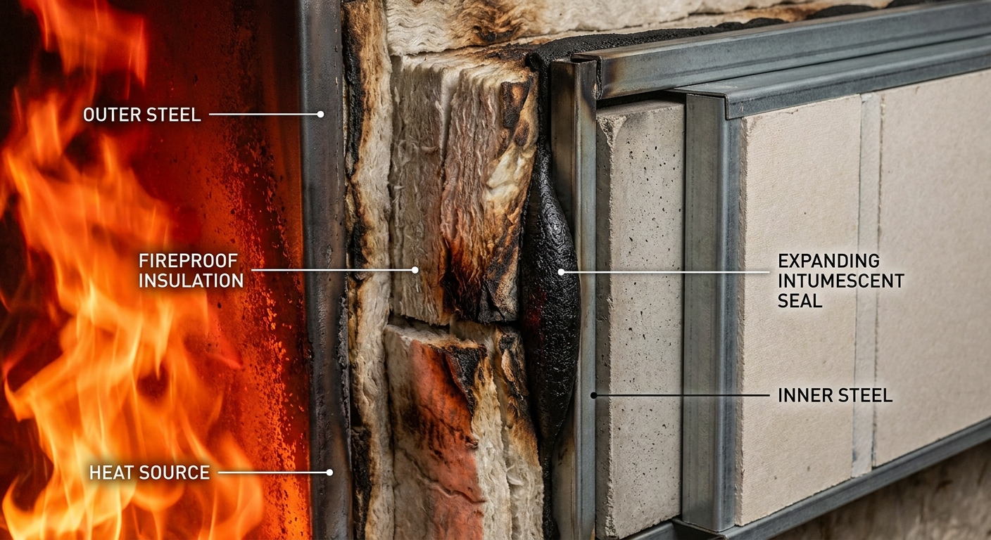 Fireproof Safe Wall Cross Section