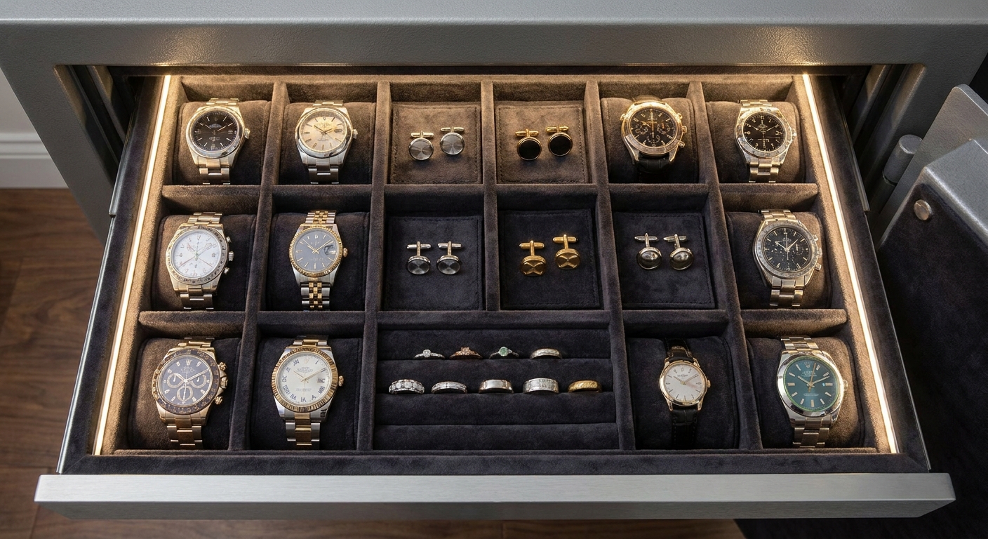 luxury safe drawer display
