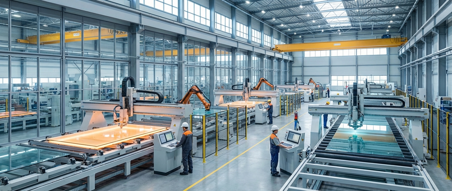 glass manufacturing facility visualization