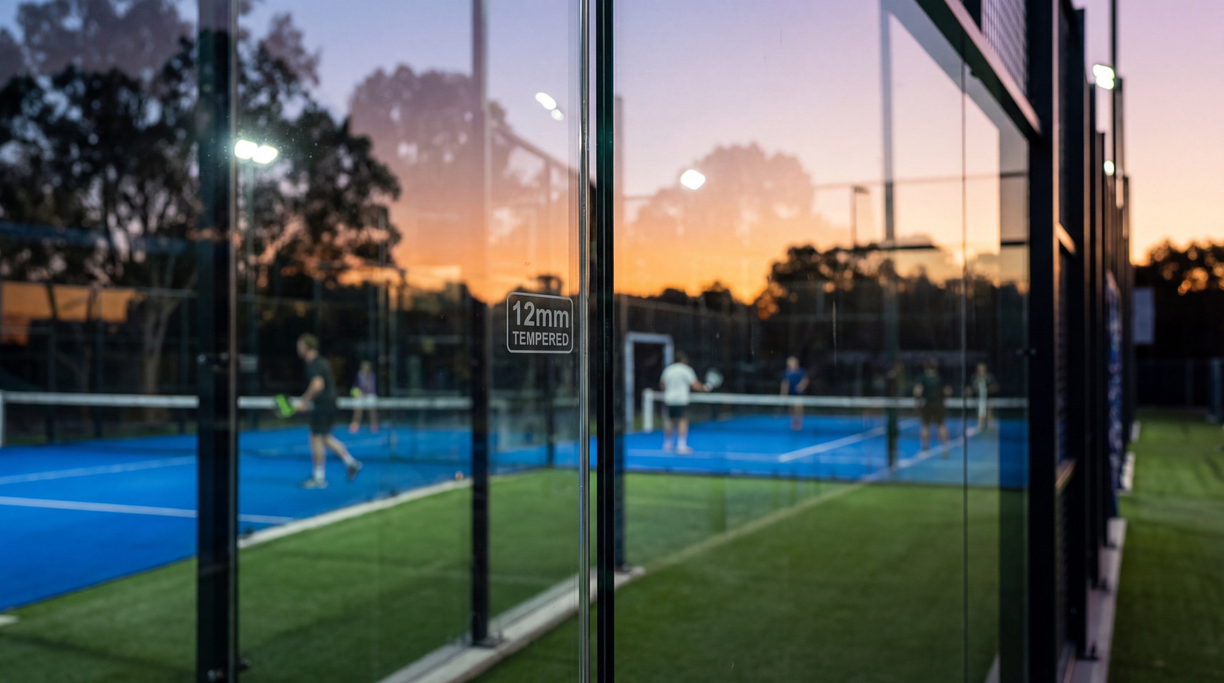 Tempered Glass Detail at Sunset