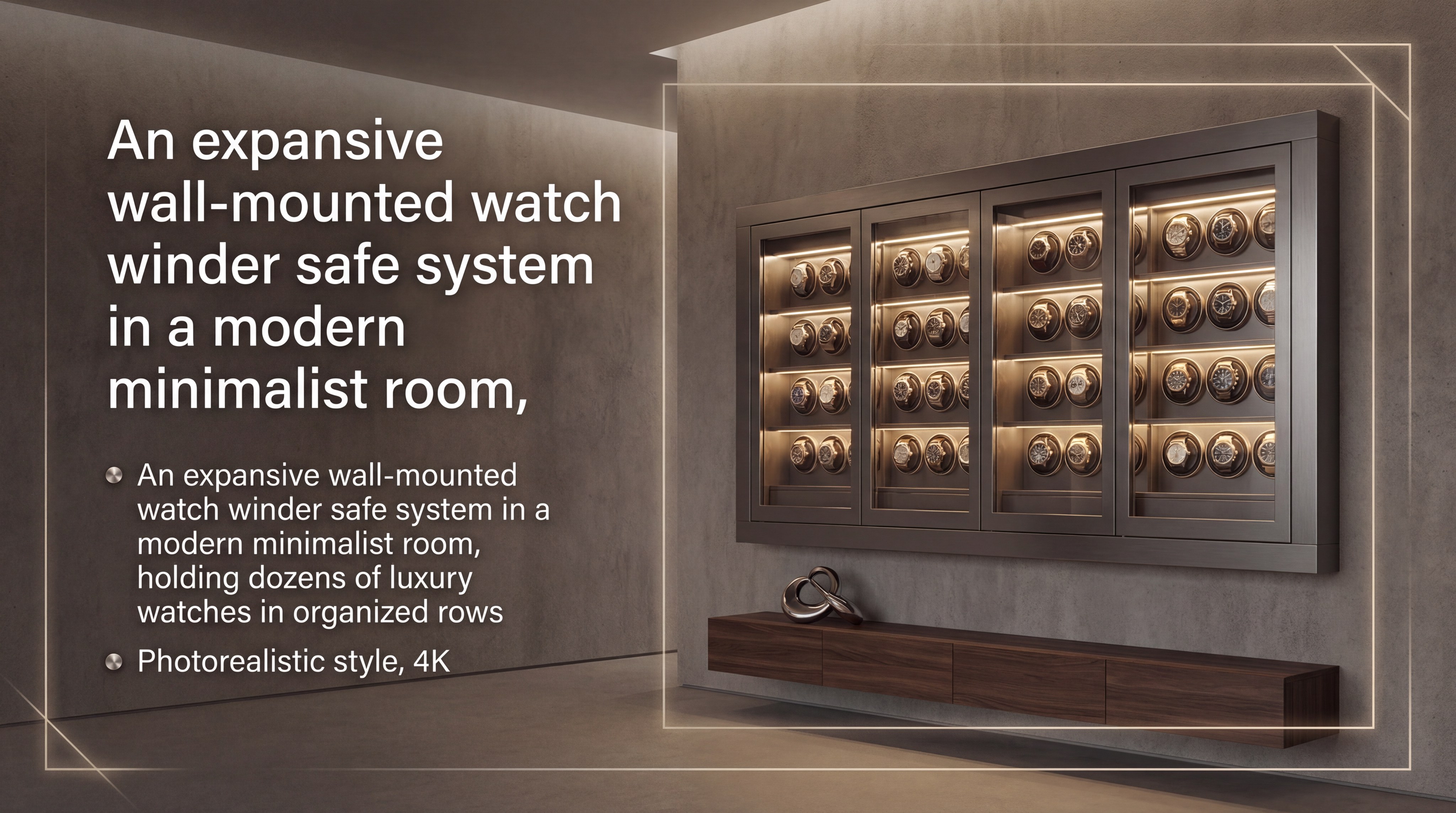 Modern Minimalist Watch Winder Safe System