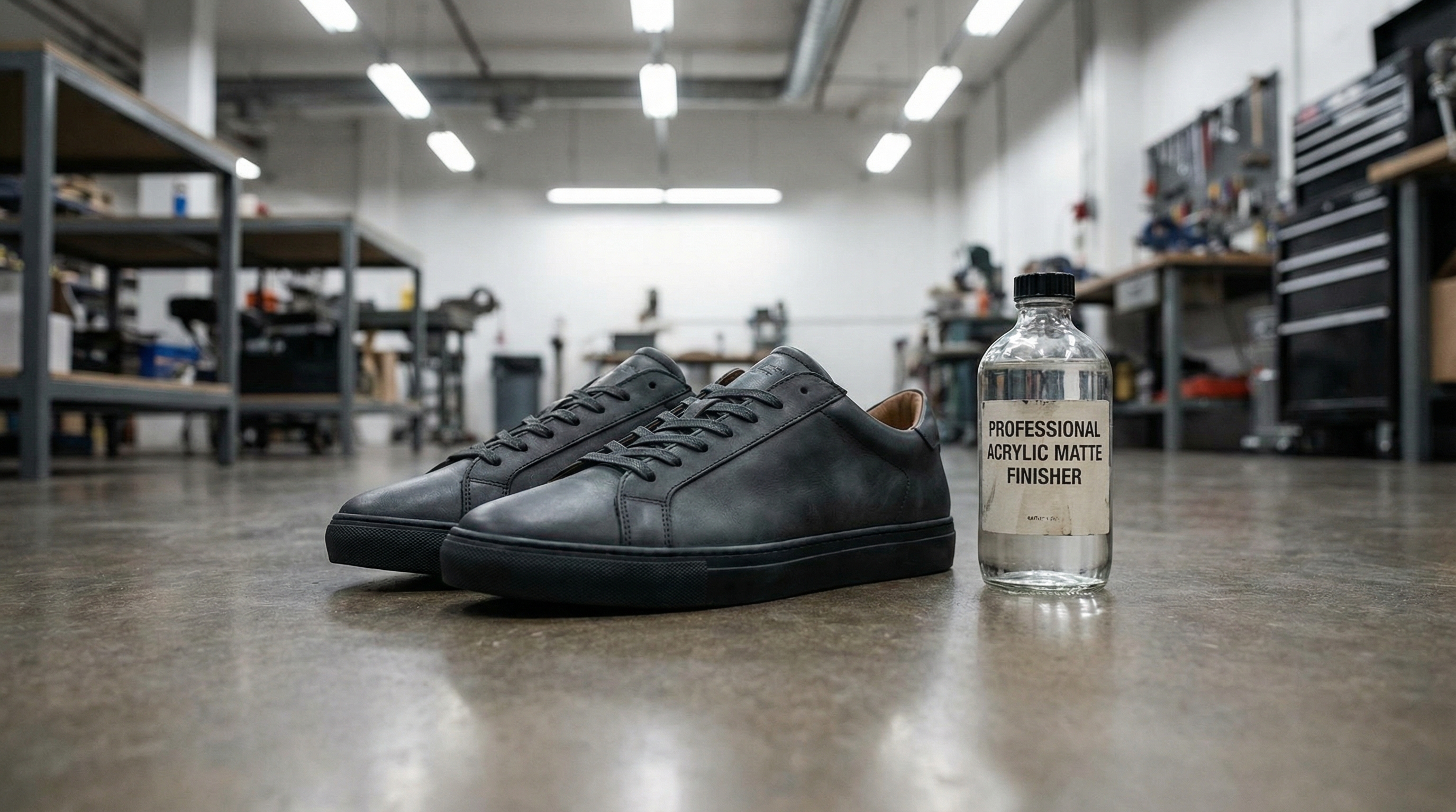 Finished Sneakers with Protective Matte Sealer