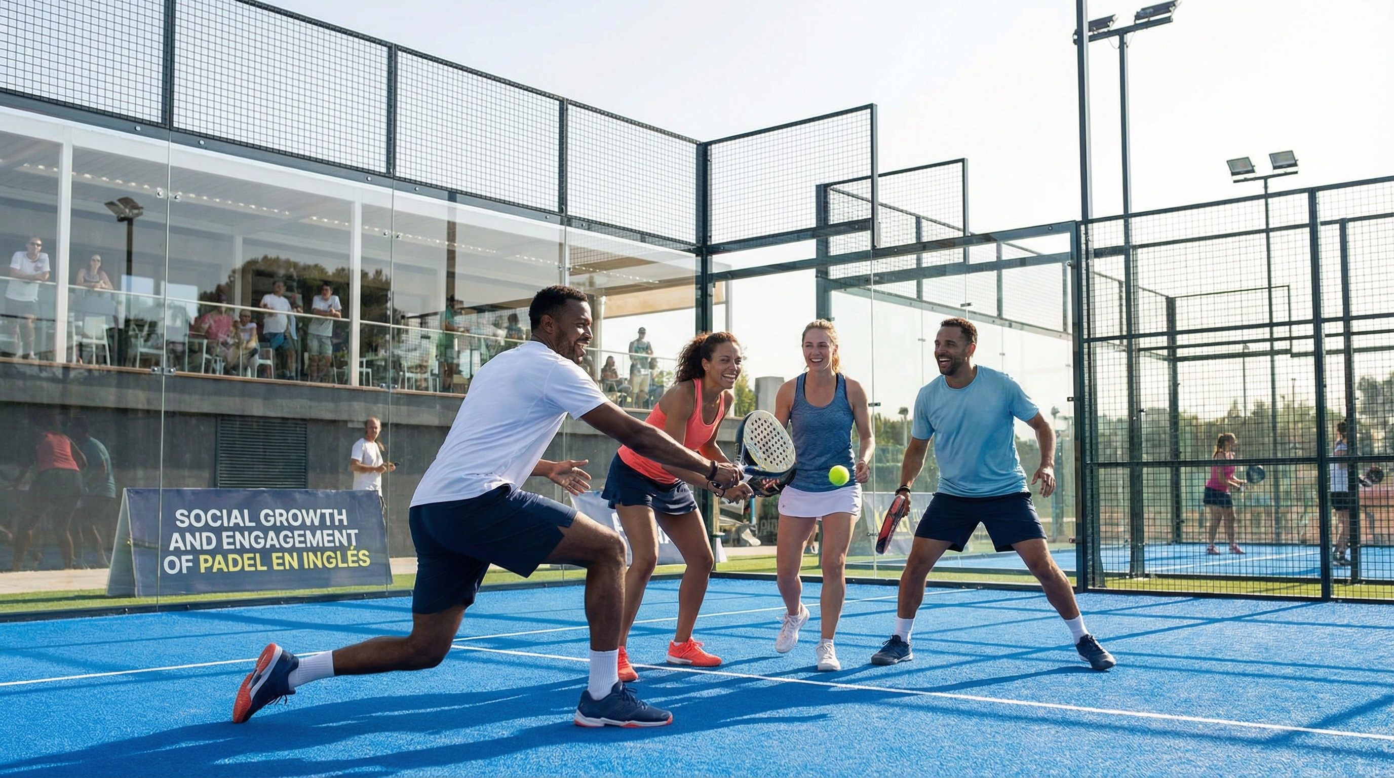 padel social match action shot
