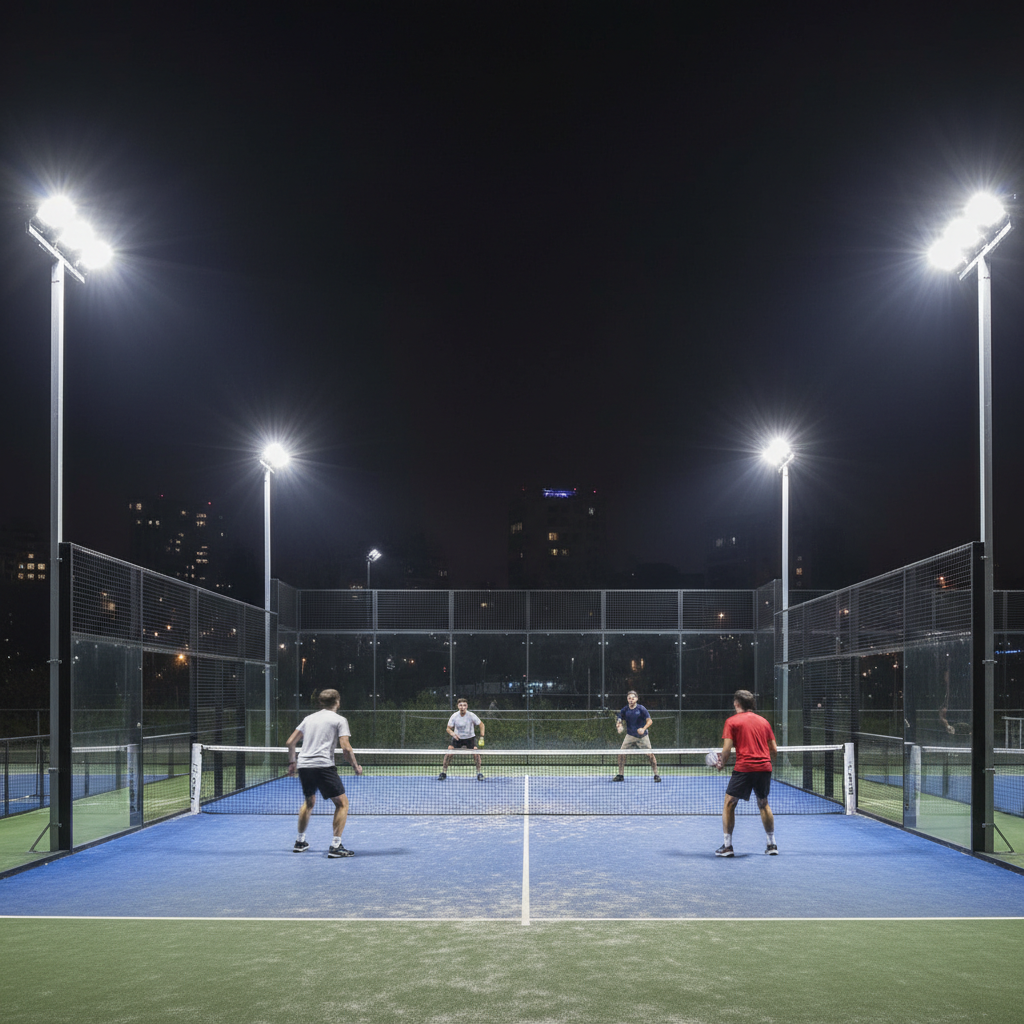 night padel court illumination