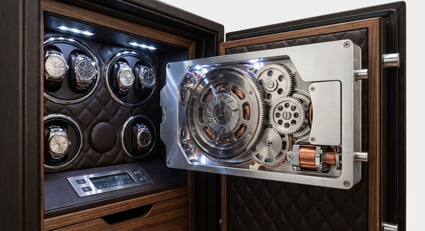 premium watch winder safe mechanism