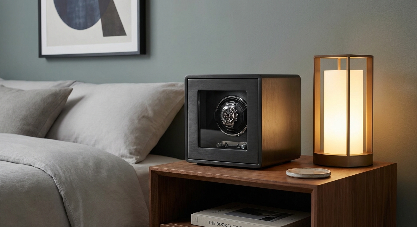 single watch winder safe nightstand index 9