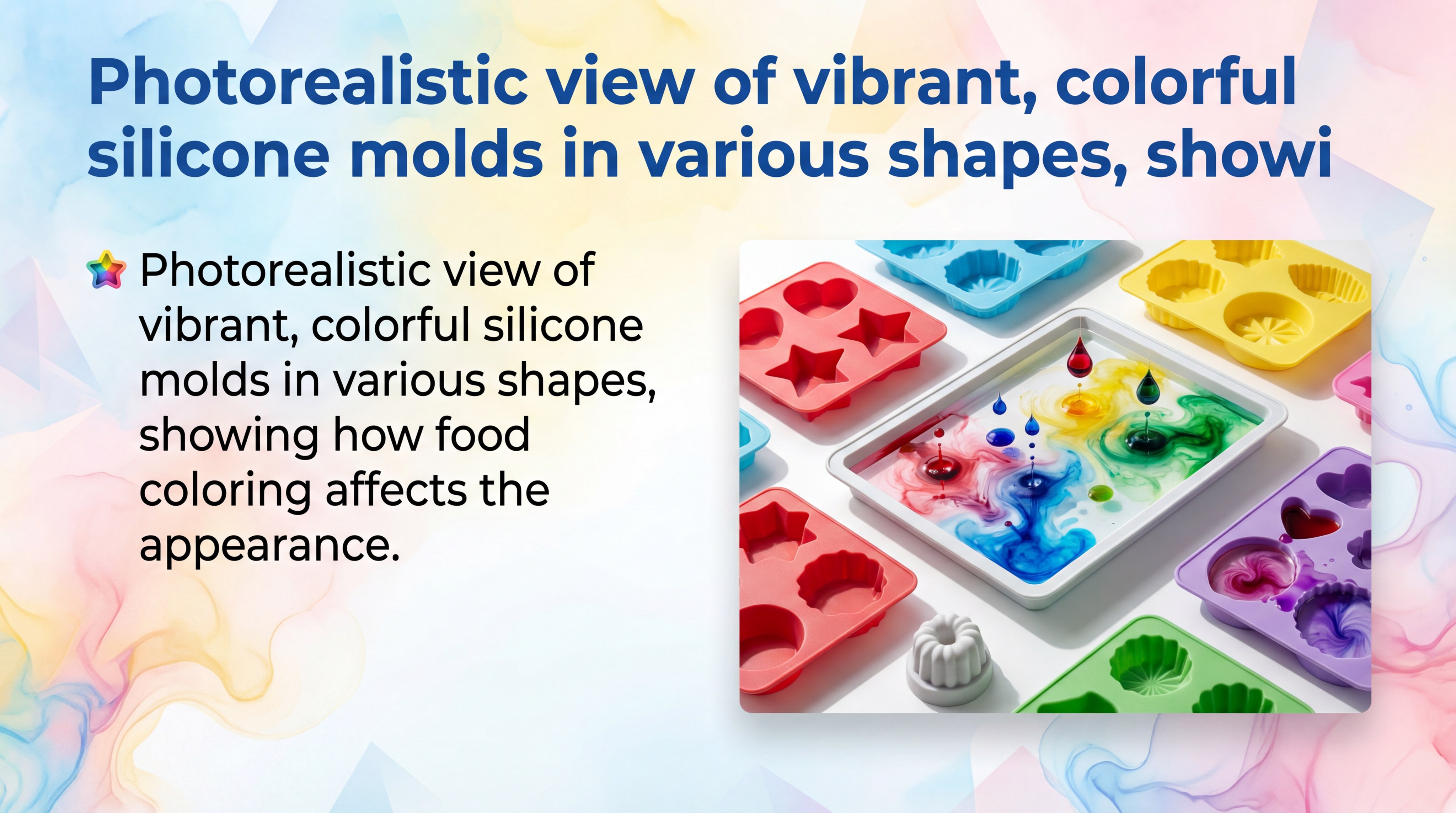 silicone molds food coloring visual