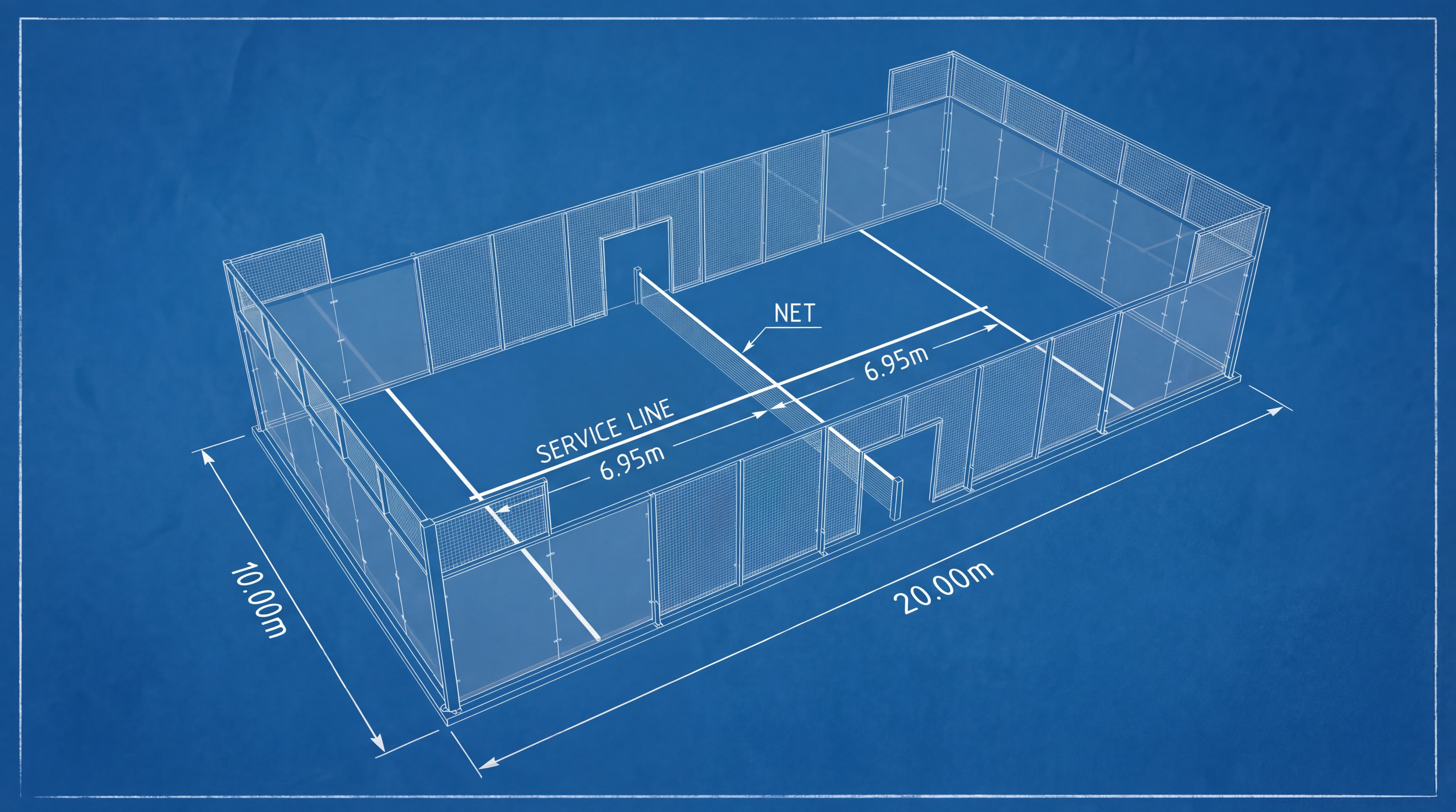 padel court 3d blueprint