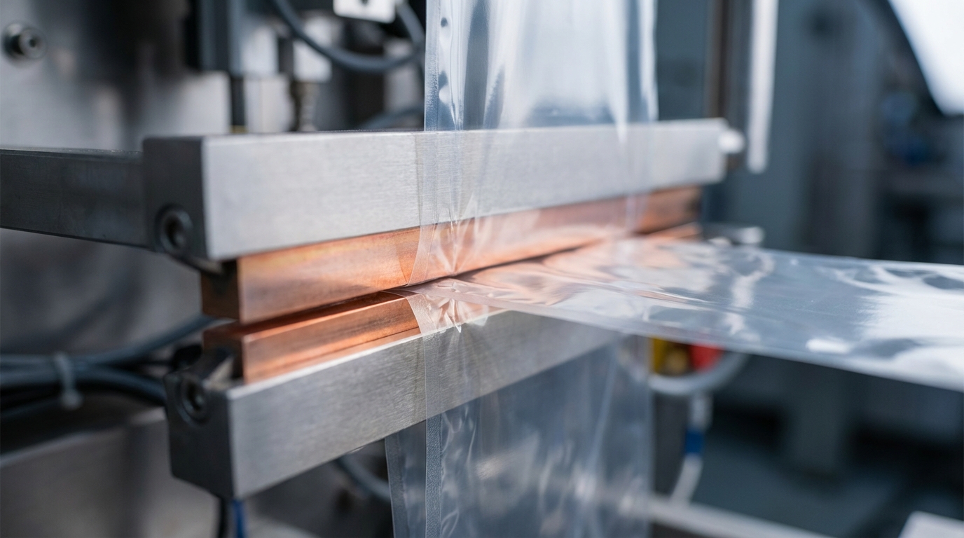 VFFS Packaging Machine Sealing Jaws in Operation