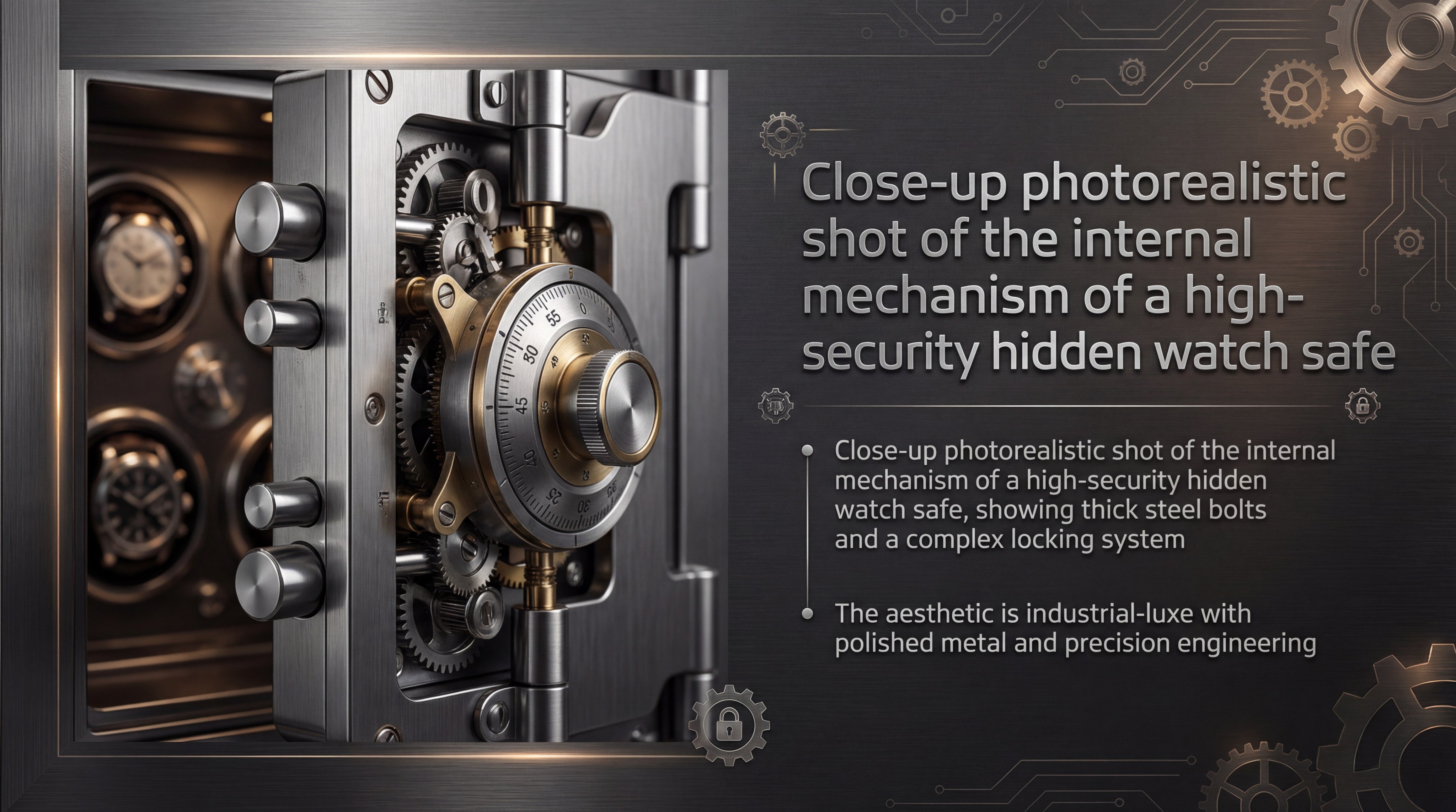 High-Security Hidden Watch Safe Internal Mechanism