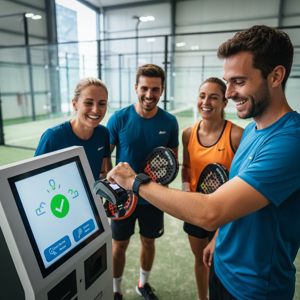padel players kiosk payment