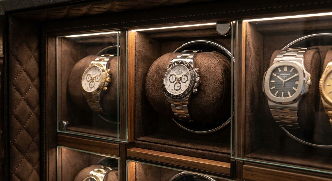 Premium watch winder safe interior