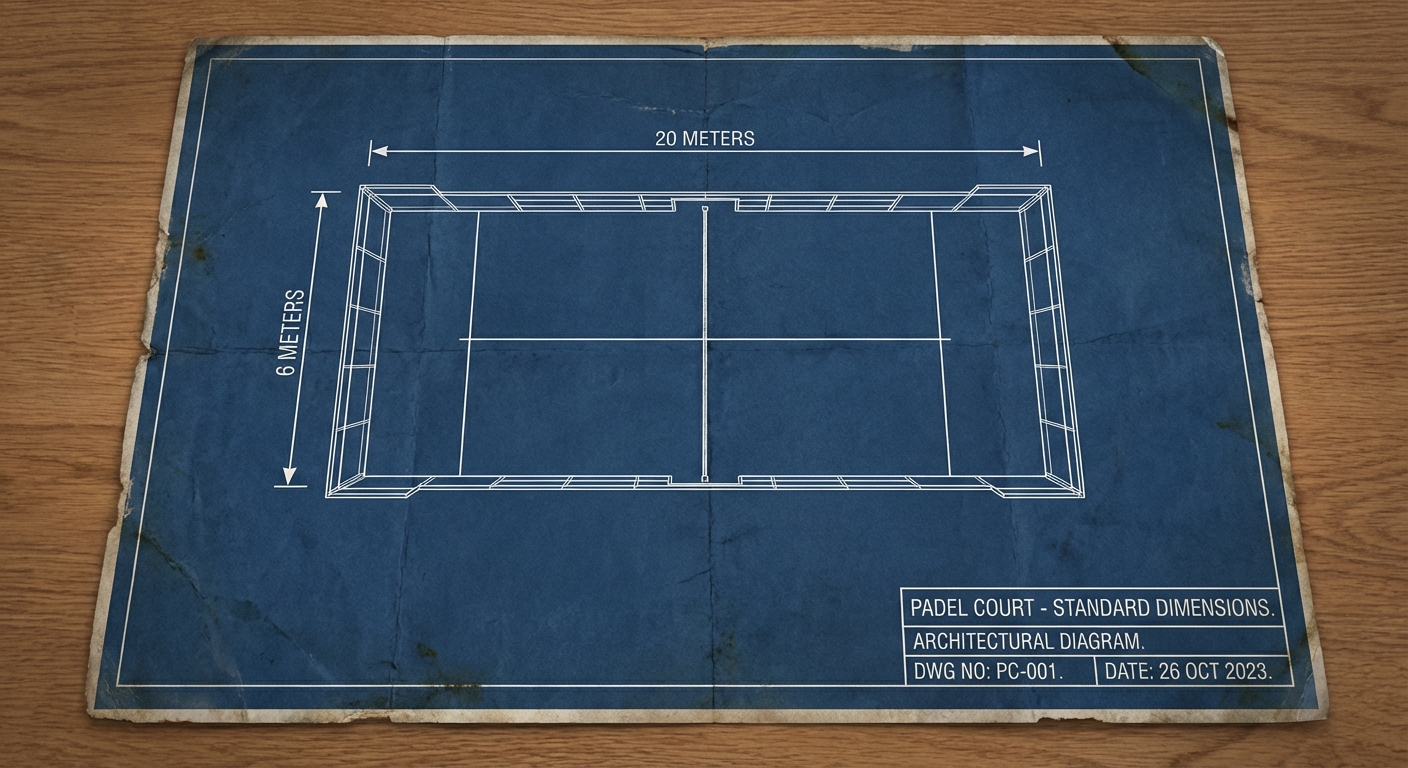 padel court technical diagram