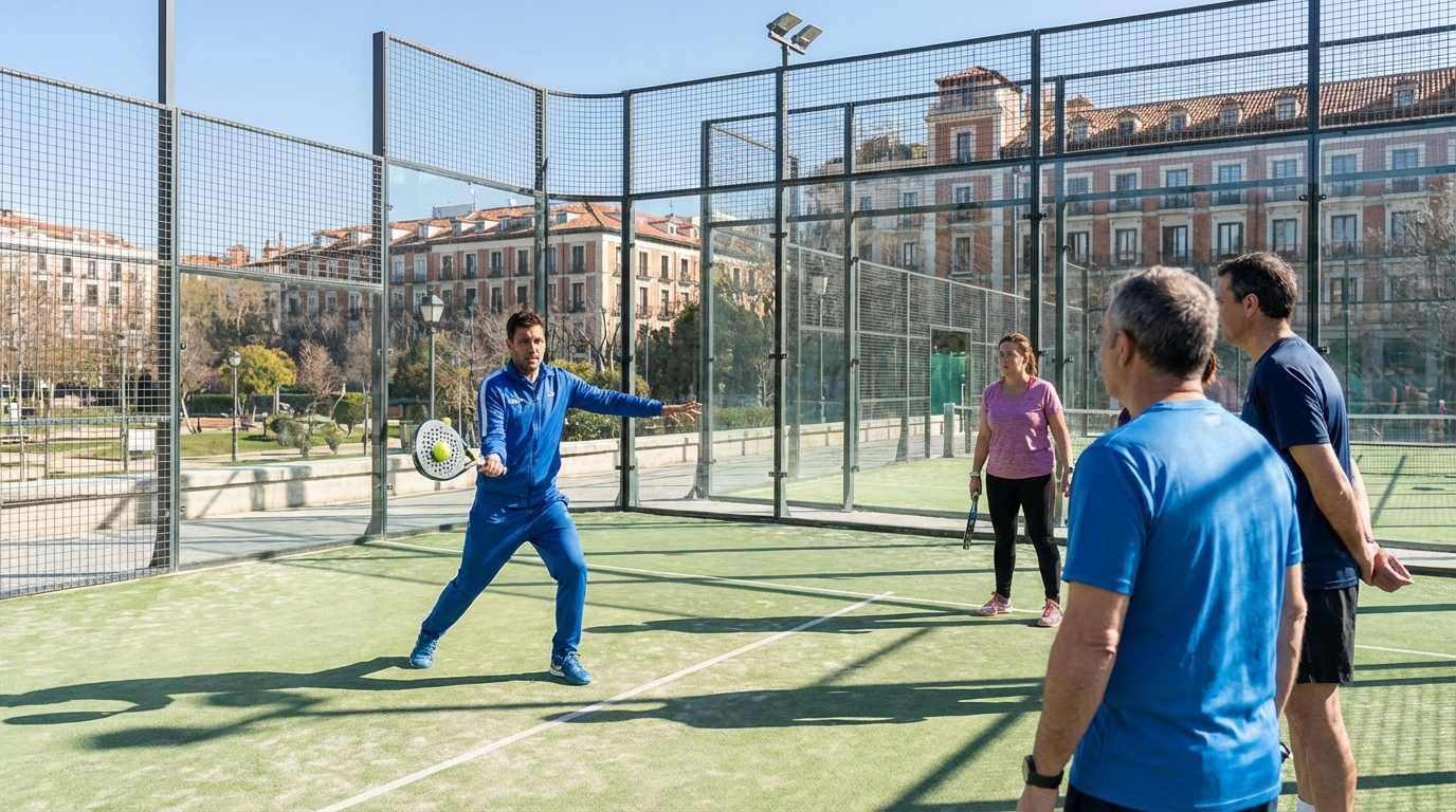 Padel coach Madrid beginners