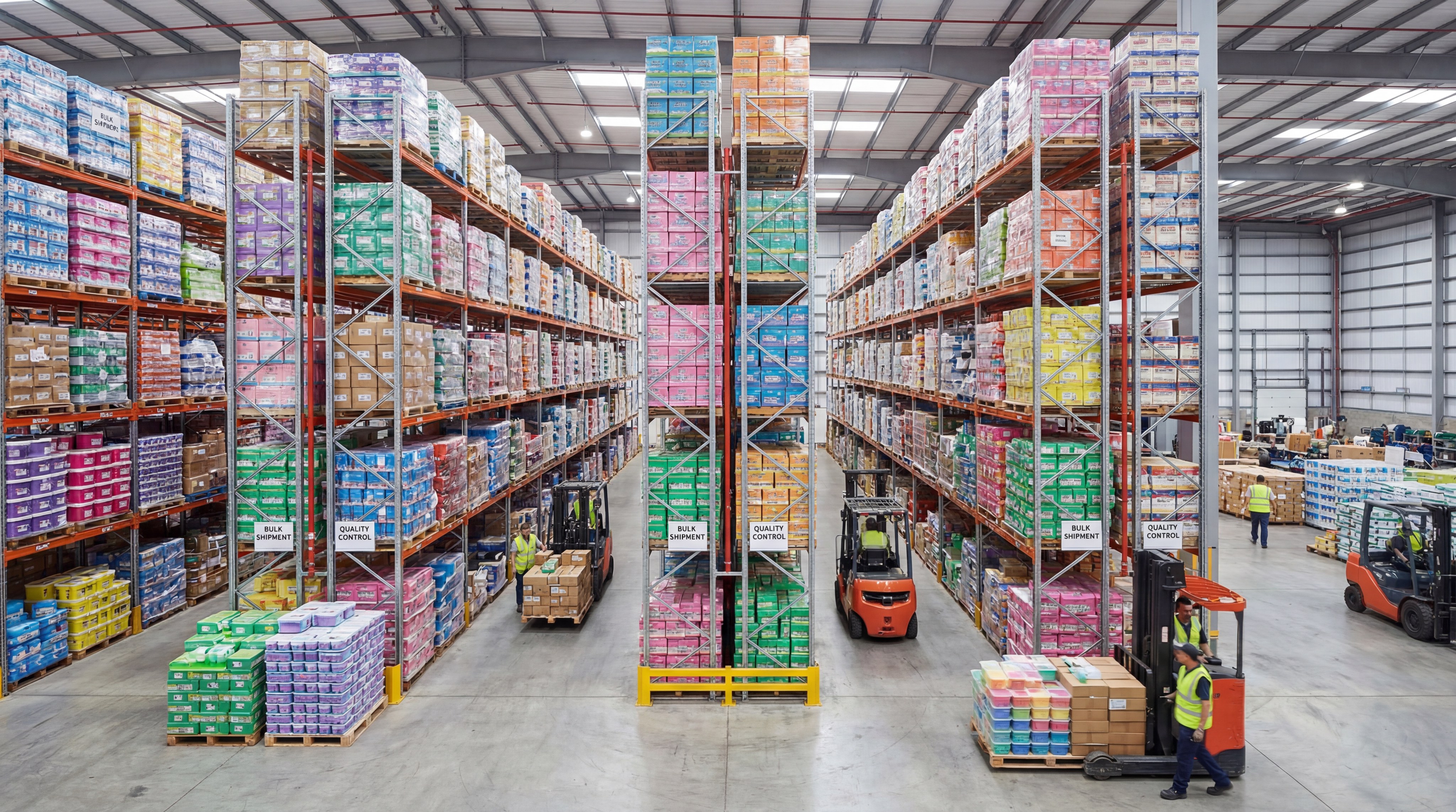 Warehouse inventory of bulk silicone products