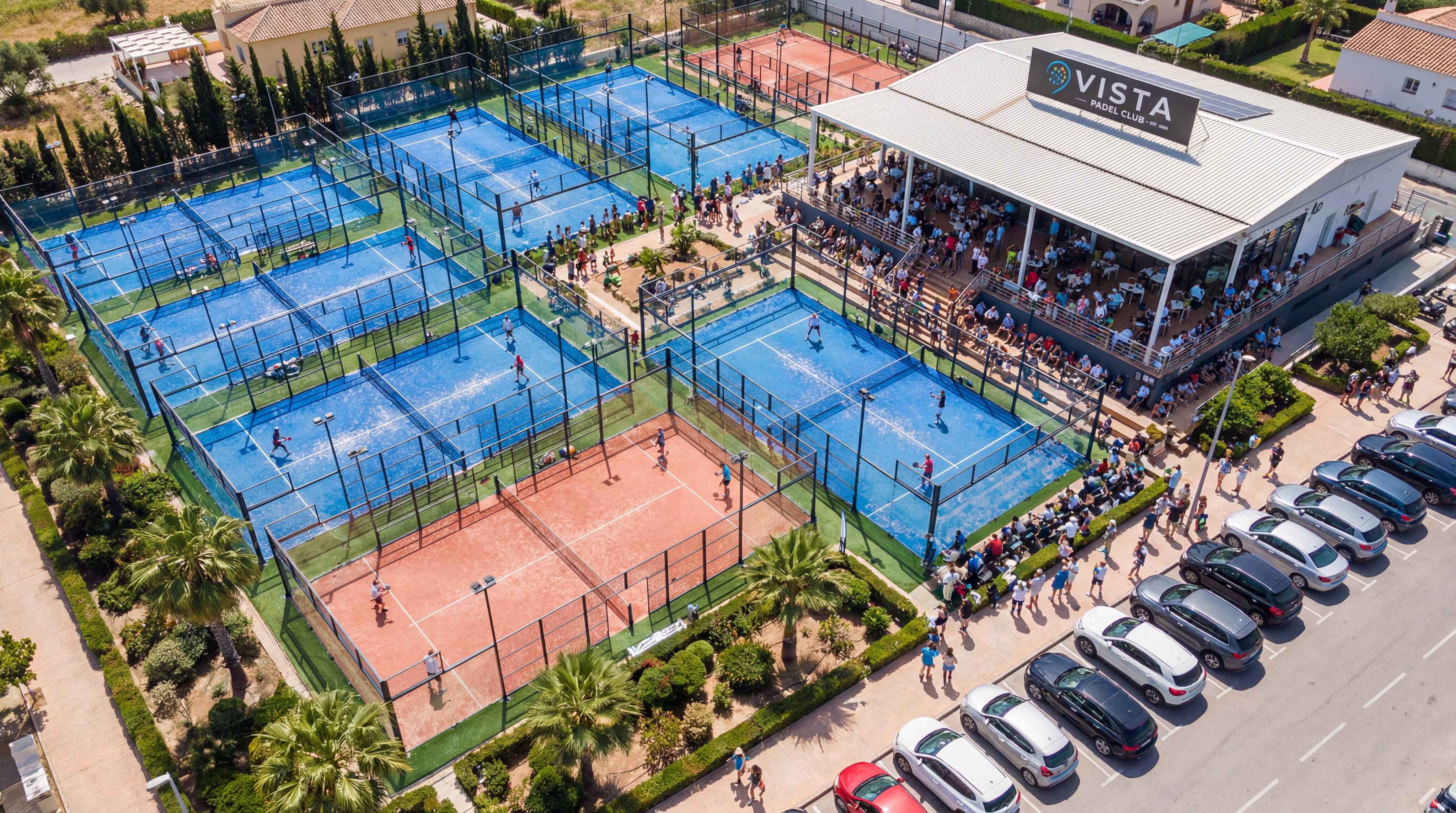 padel club drone view