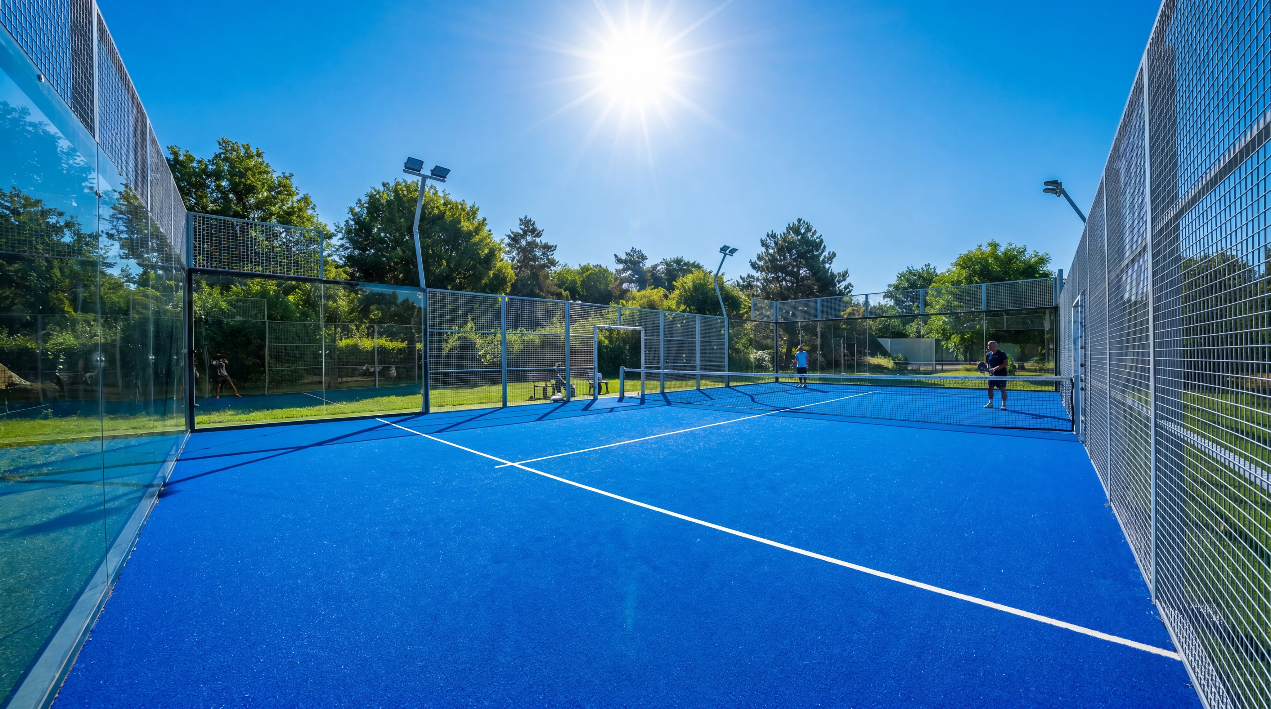 professional padel court landscape