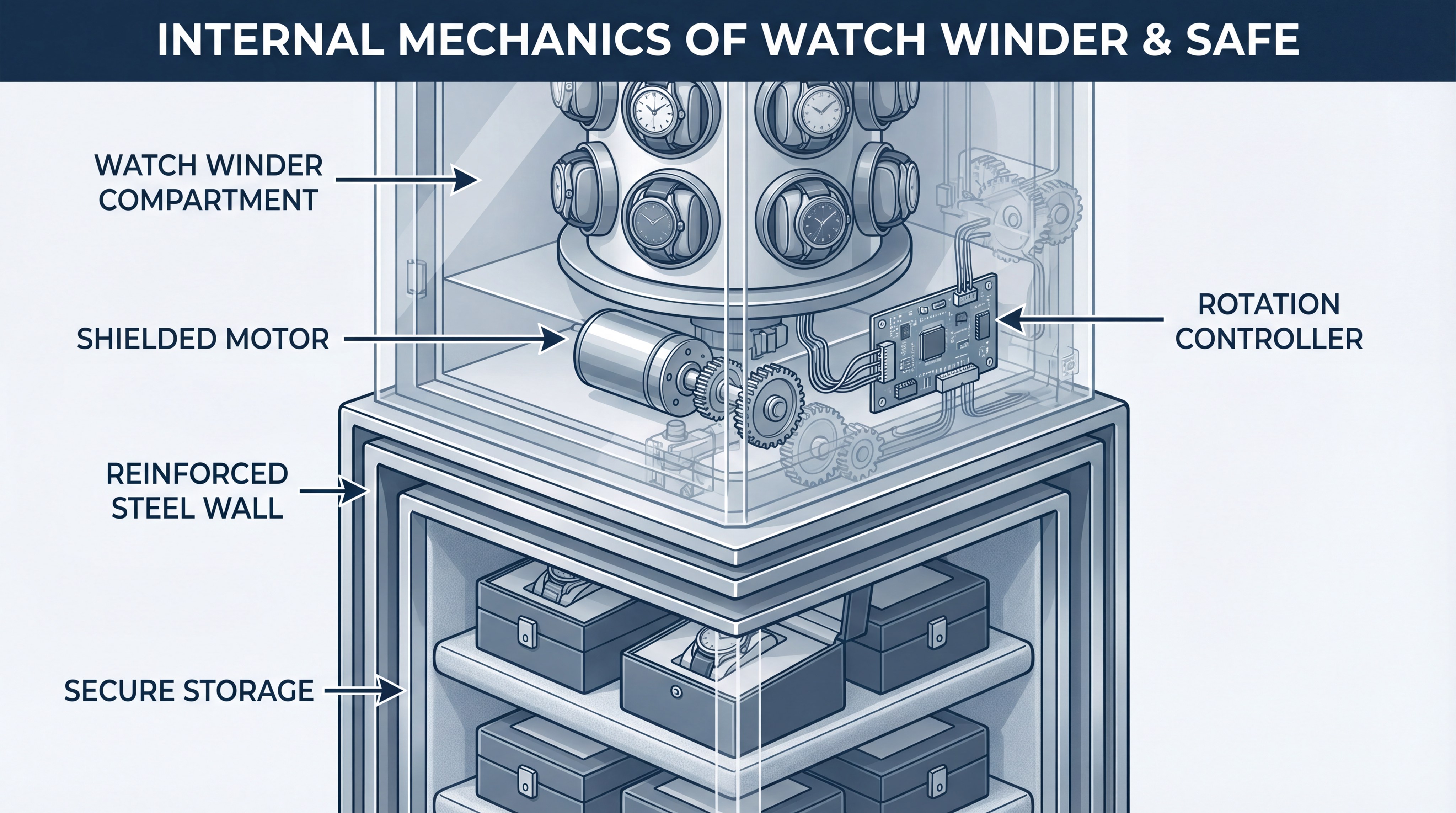 watch winder safe mechanics infographic
