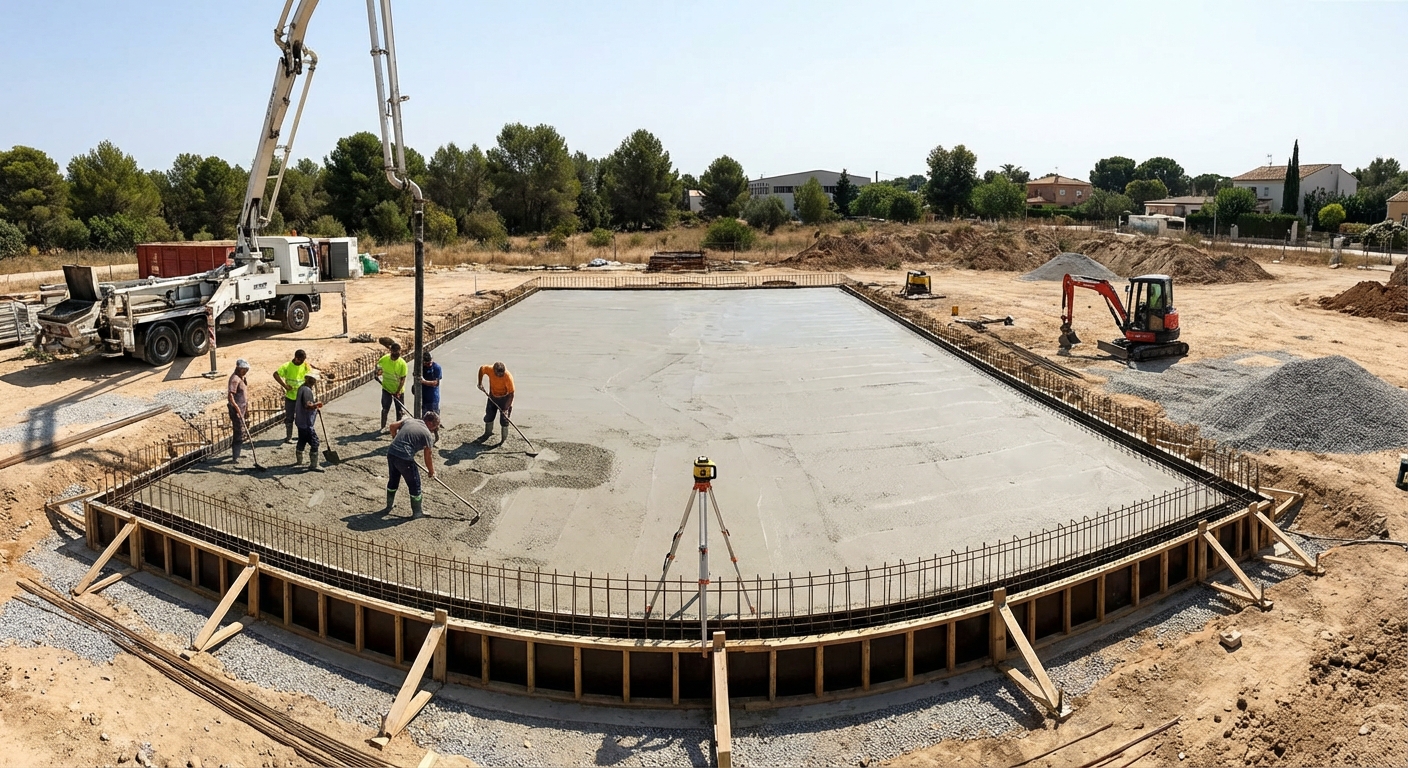 padel court foundation construction