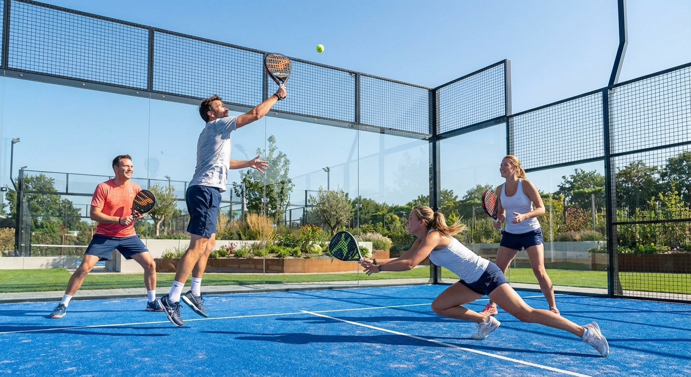 padel tennis action photography