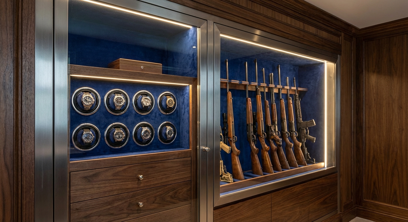 luxury gun safe watch winder