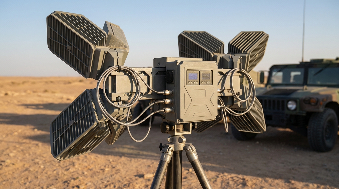 tactical drone jammer antenna module