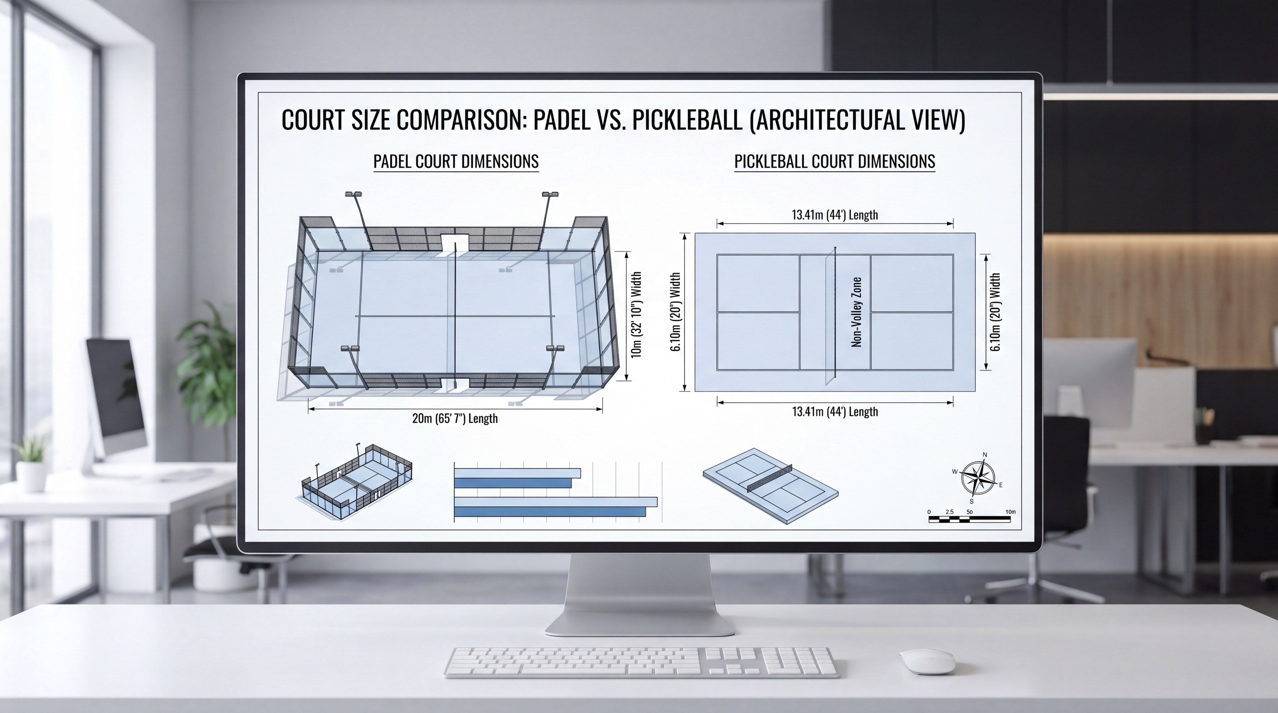 padel vs pickleball court comparison