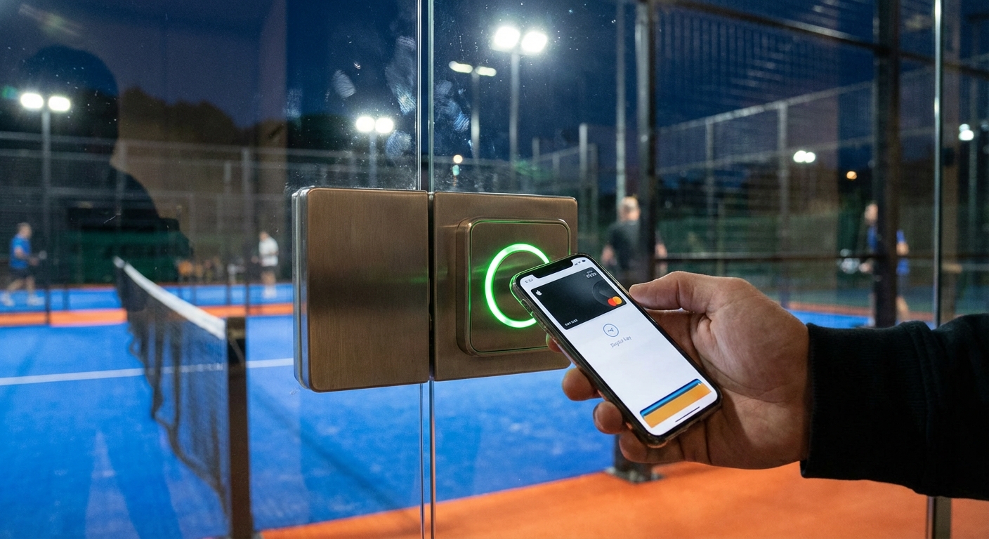smart door lock padel court