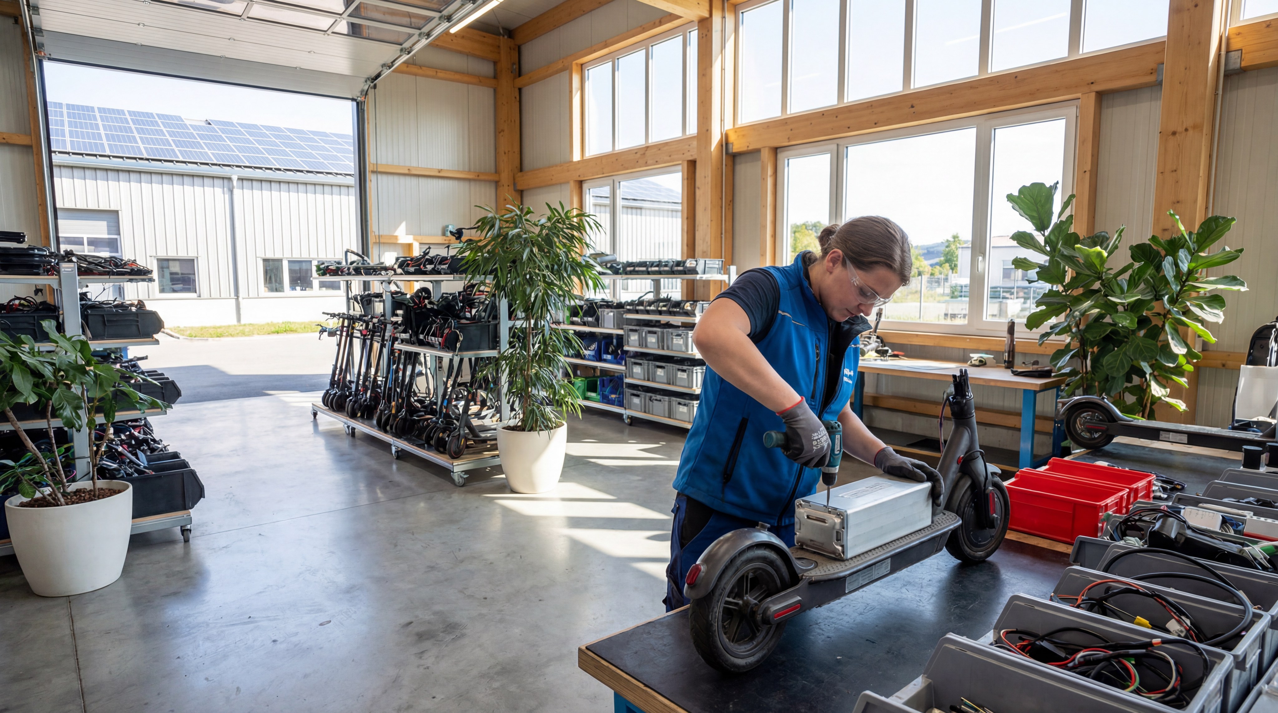 Micromobility recycling center