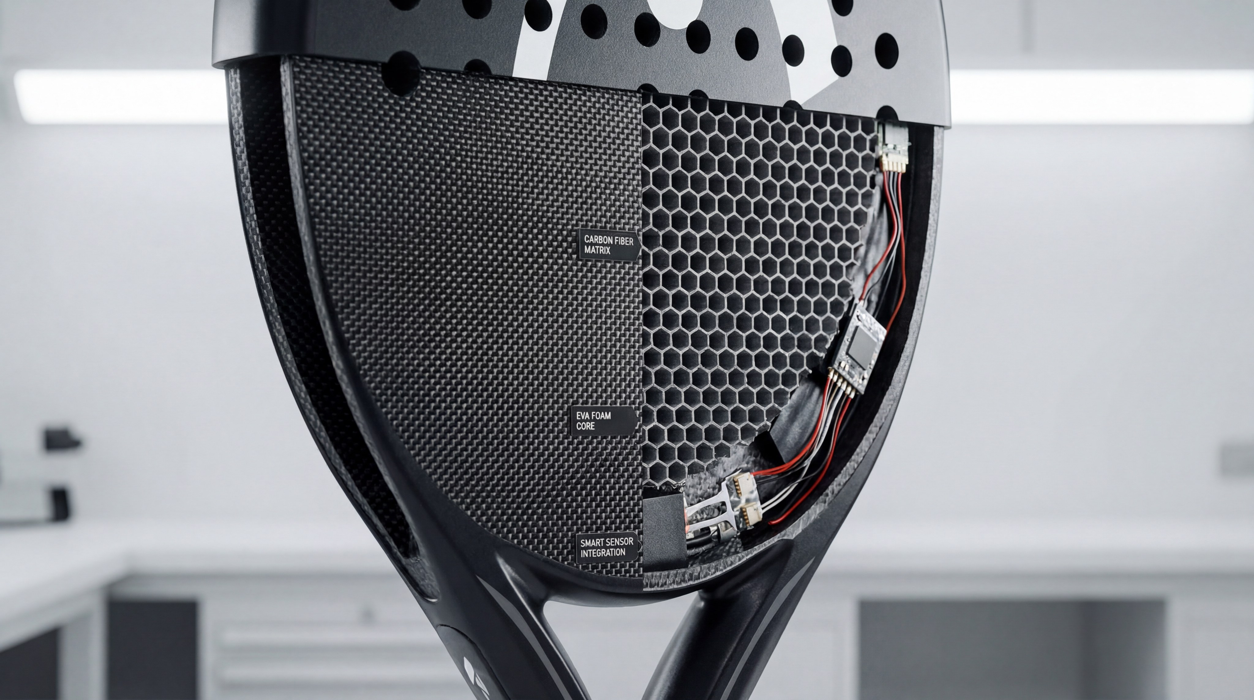 Padel racket technology visualization