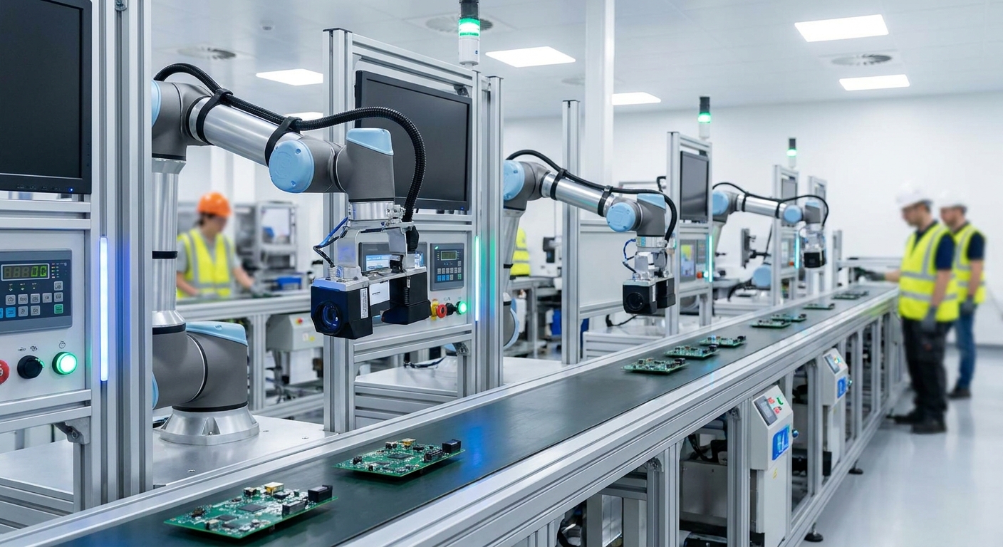 High-speed automated PCB testing and assembly production line for power adapters
