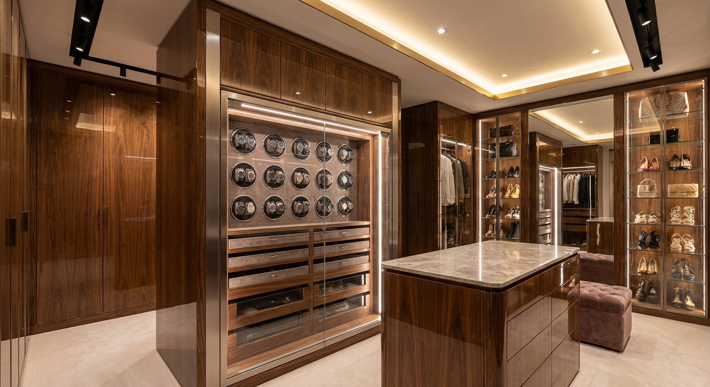 luxury watch winder closet