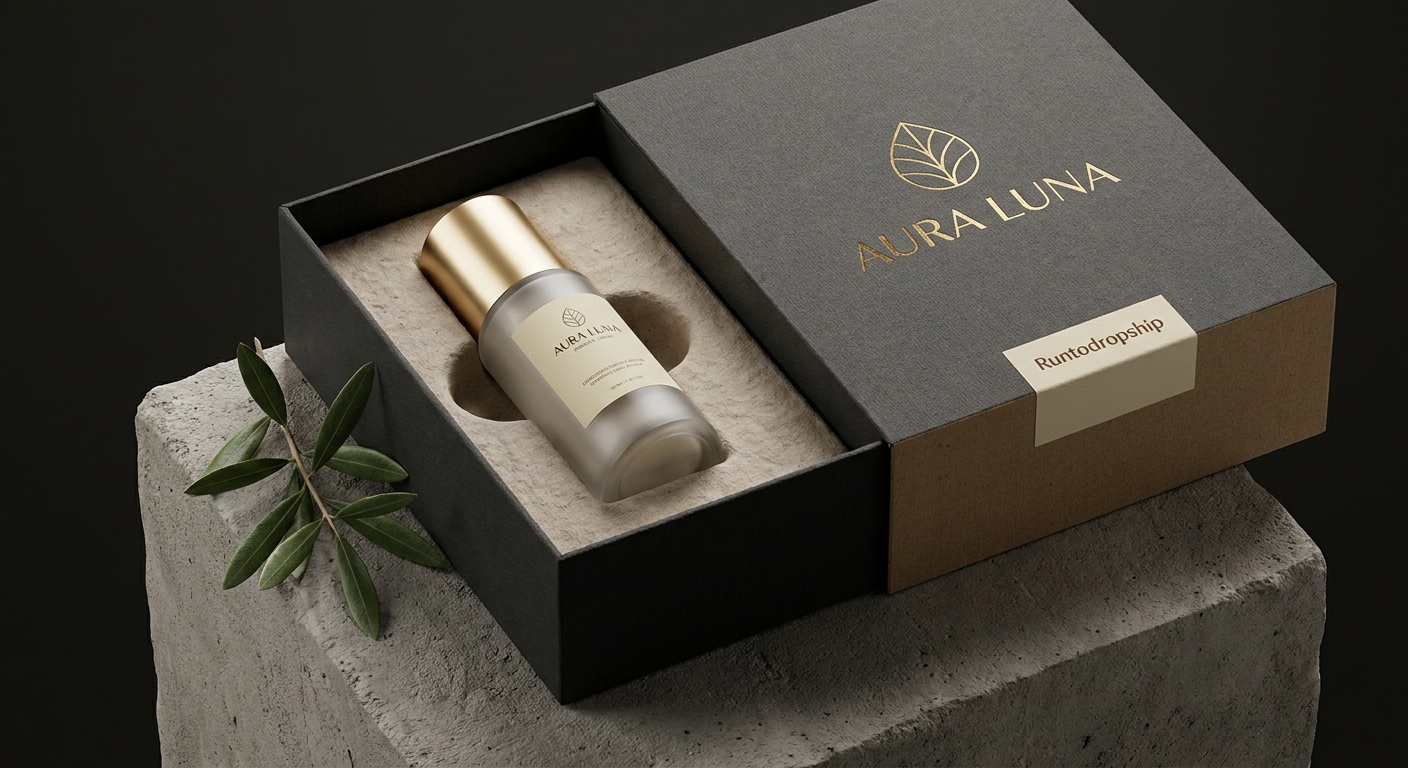 Luxury Cosmetics Bottle with Premium Branded Packaging