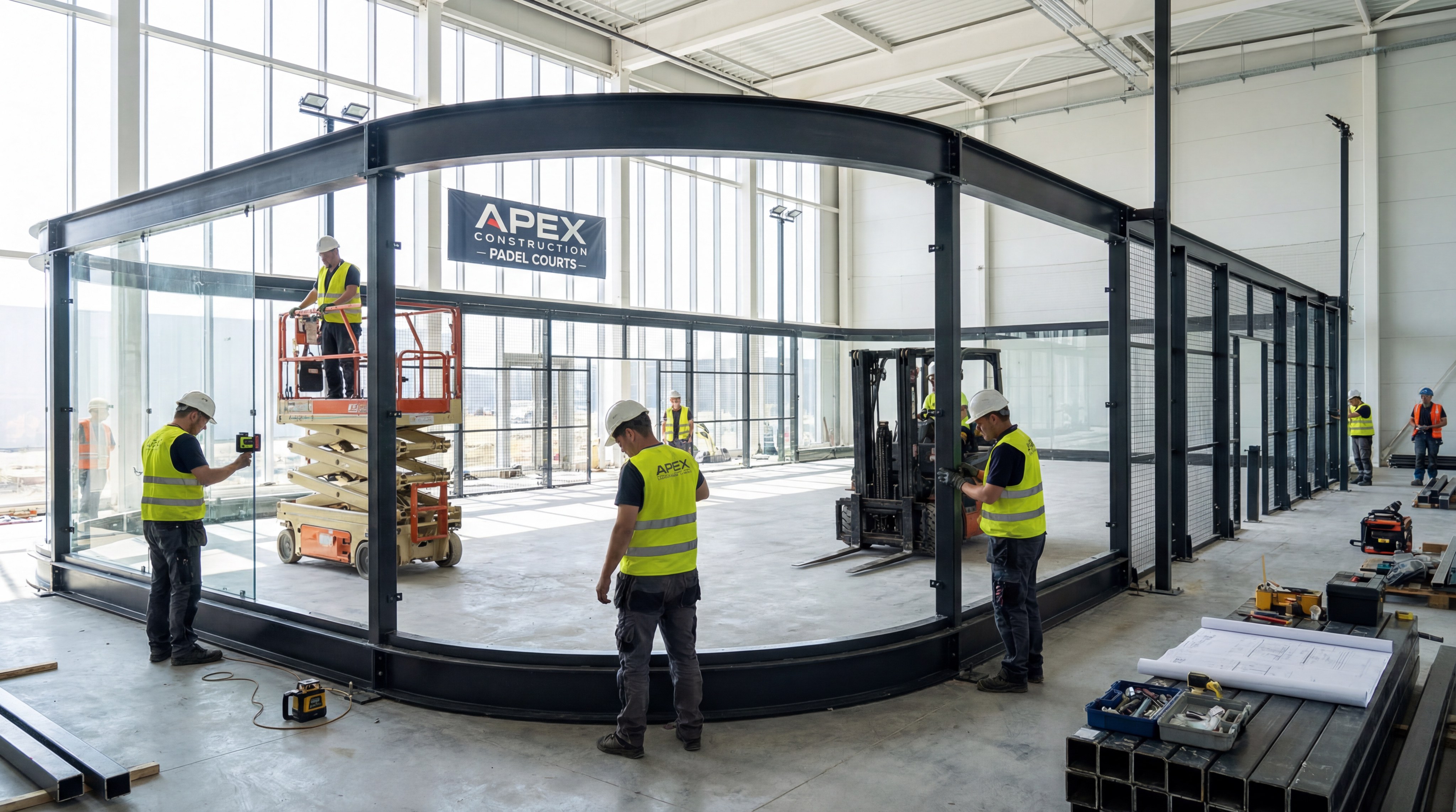 padel court construction installation