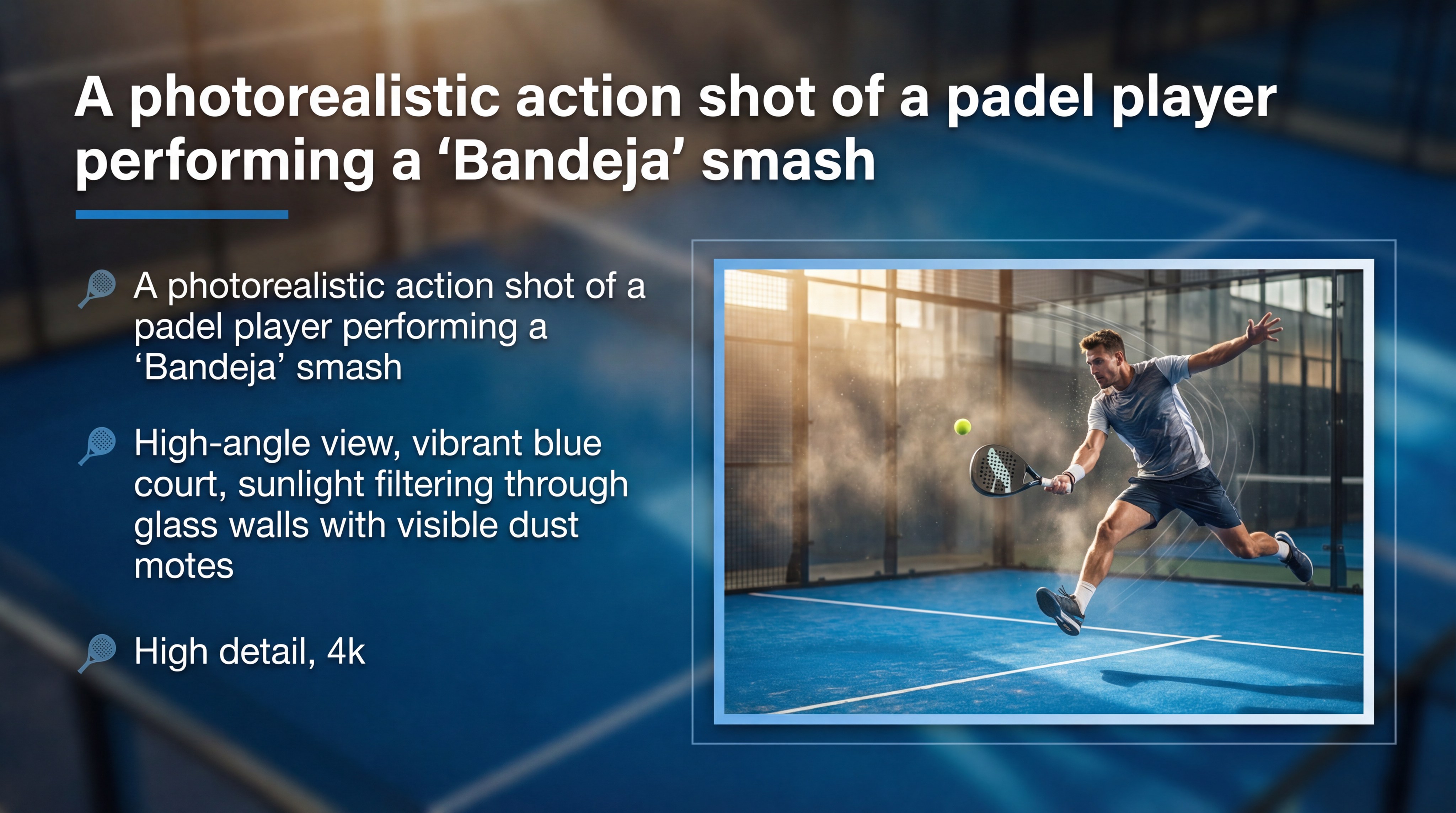 Padel Bandeja Smash Action Shot