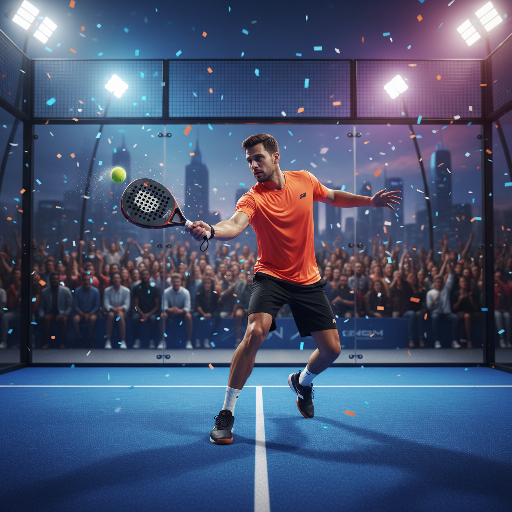 padel court match photorealism