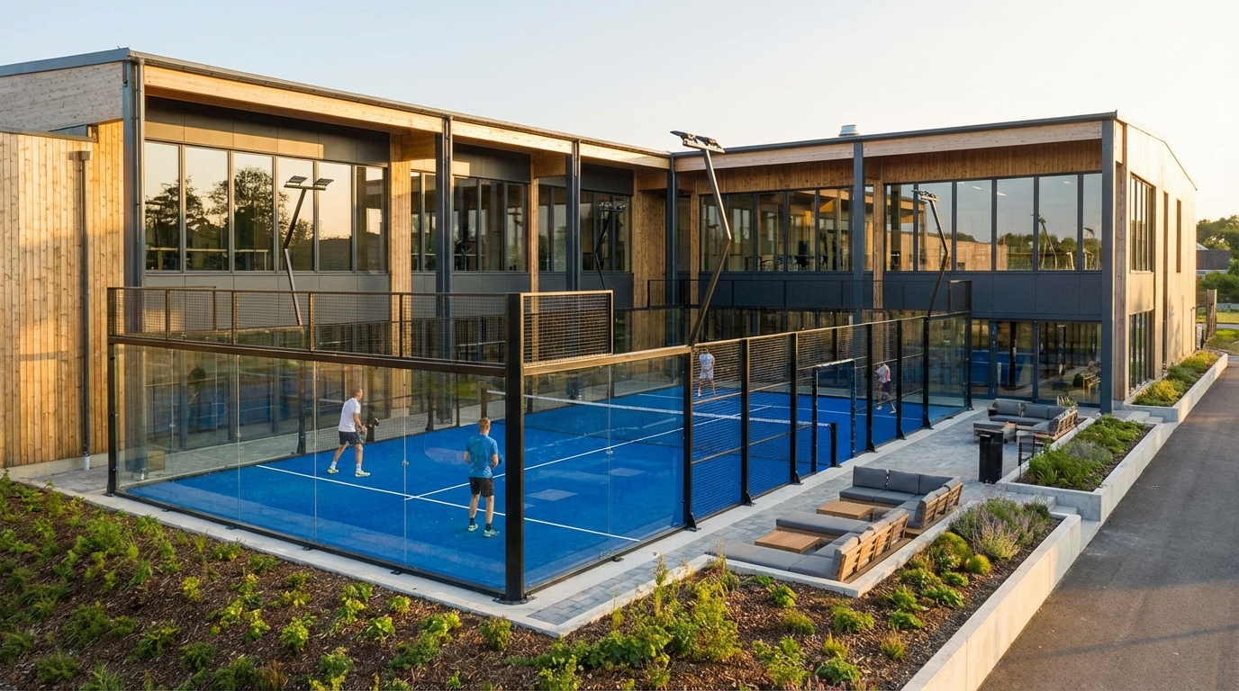 padel court architectural viz