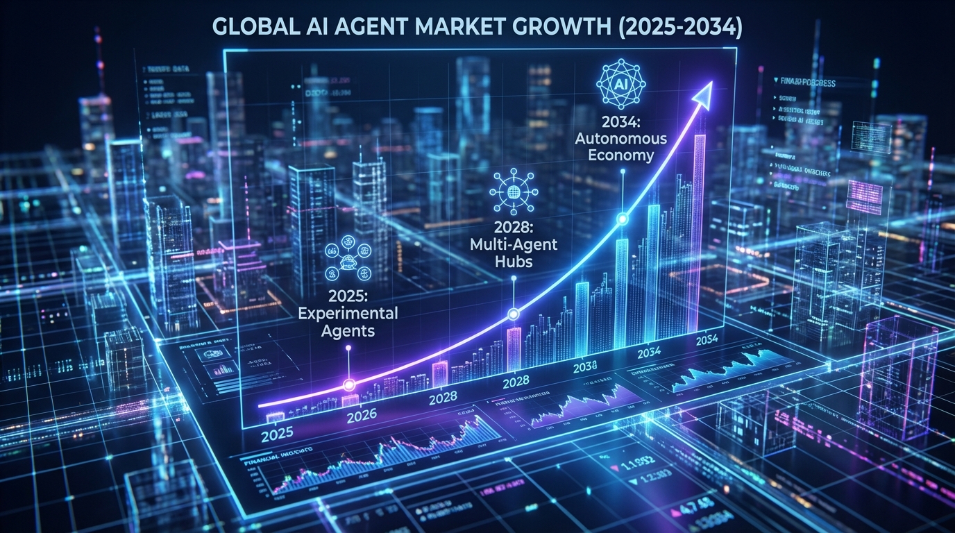 全球AI智能体市场增长 (2025-2034)