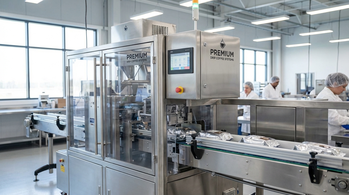 modern drip coffee packaging machine