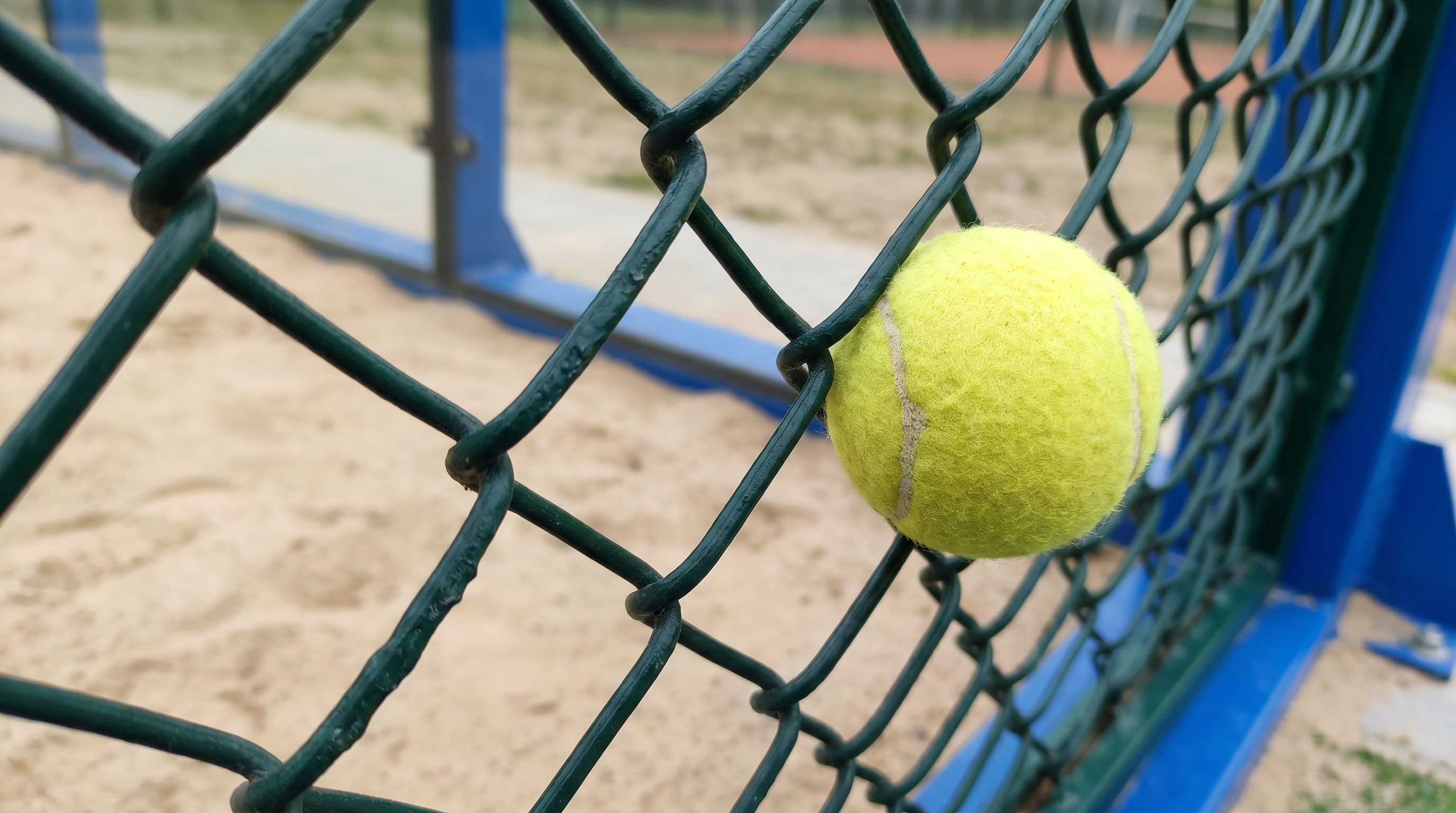 padel court mesh closeup
