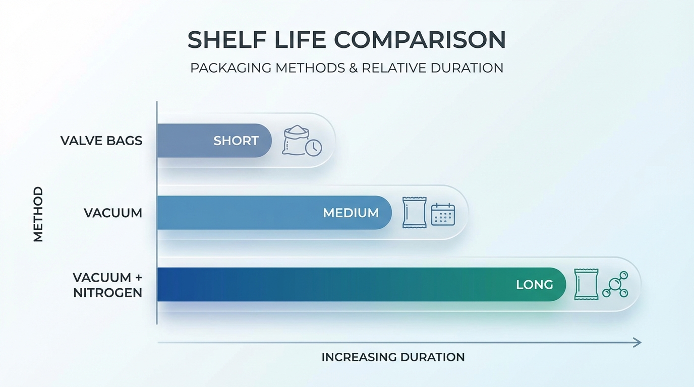Shelf life comparison infographic