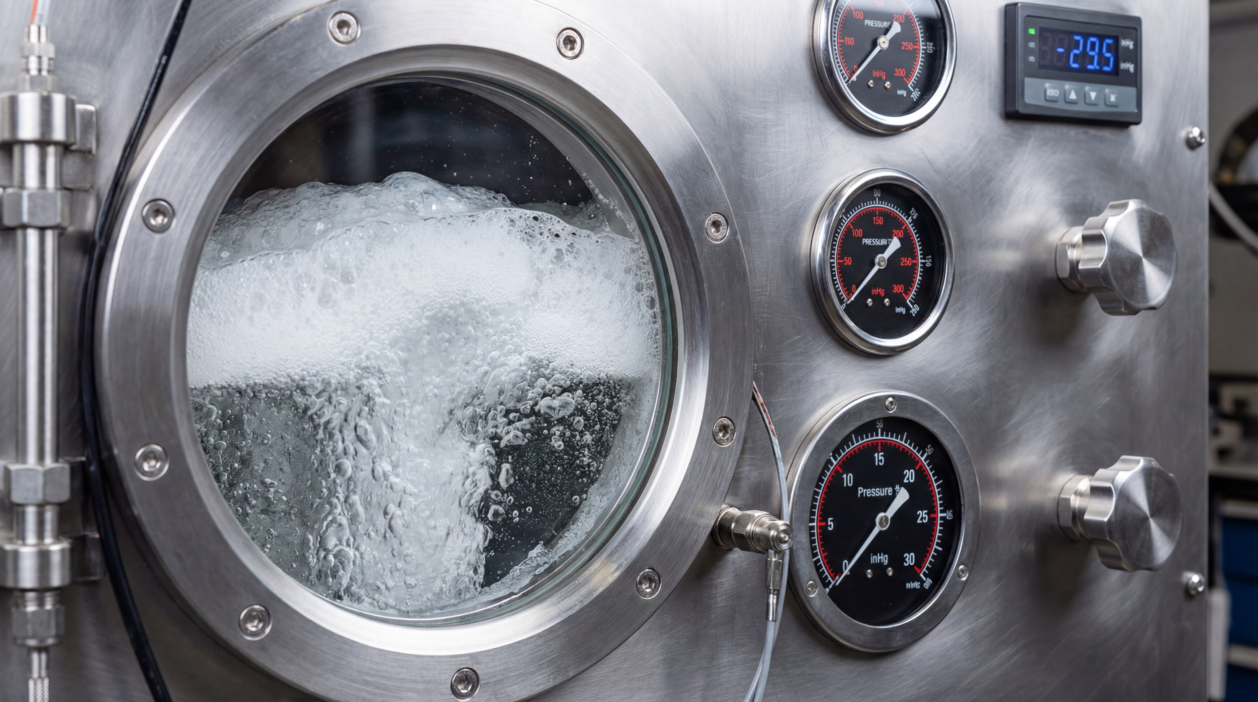 Vacuum degassing chamber visualization