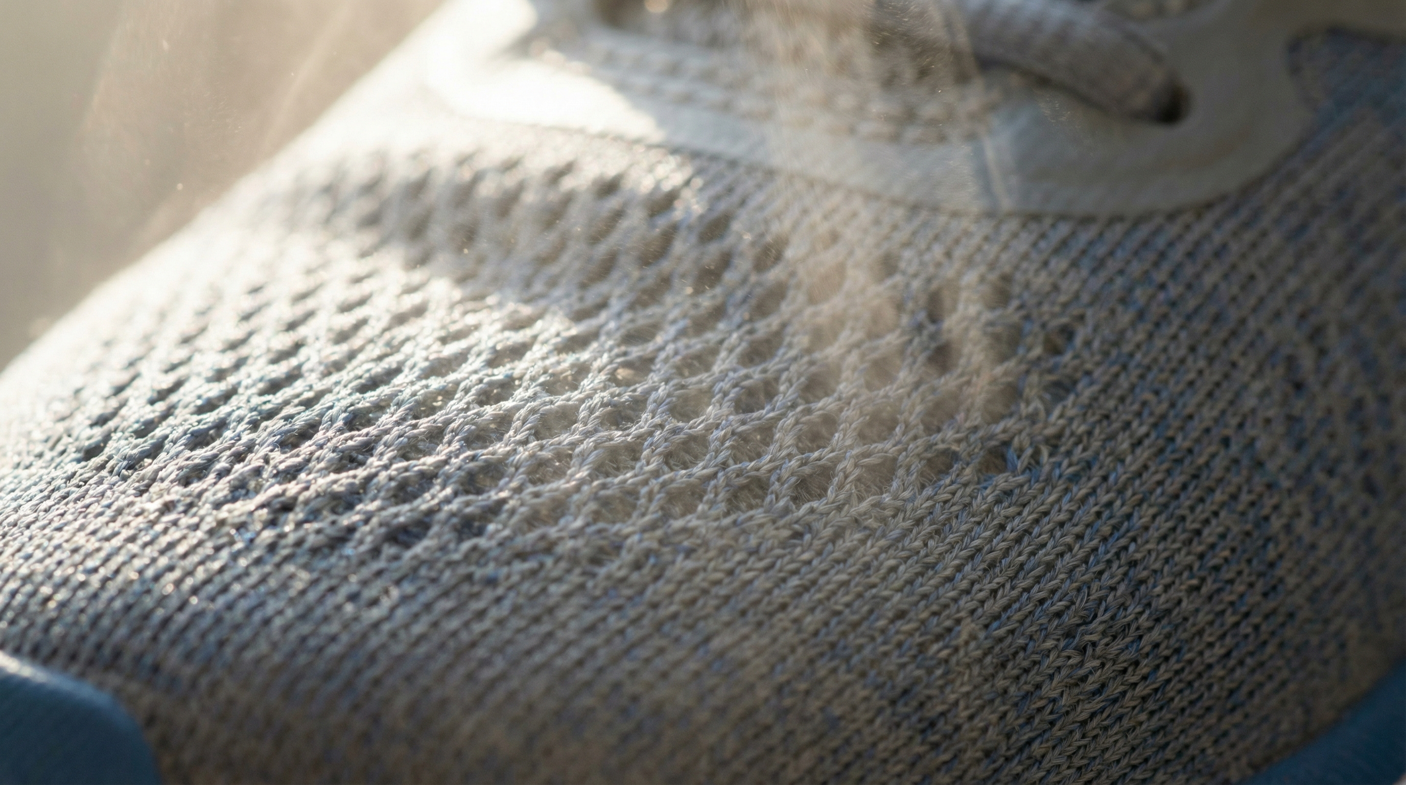 Macro Photography of Breathable Mesh Fabric