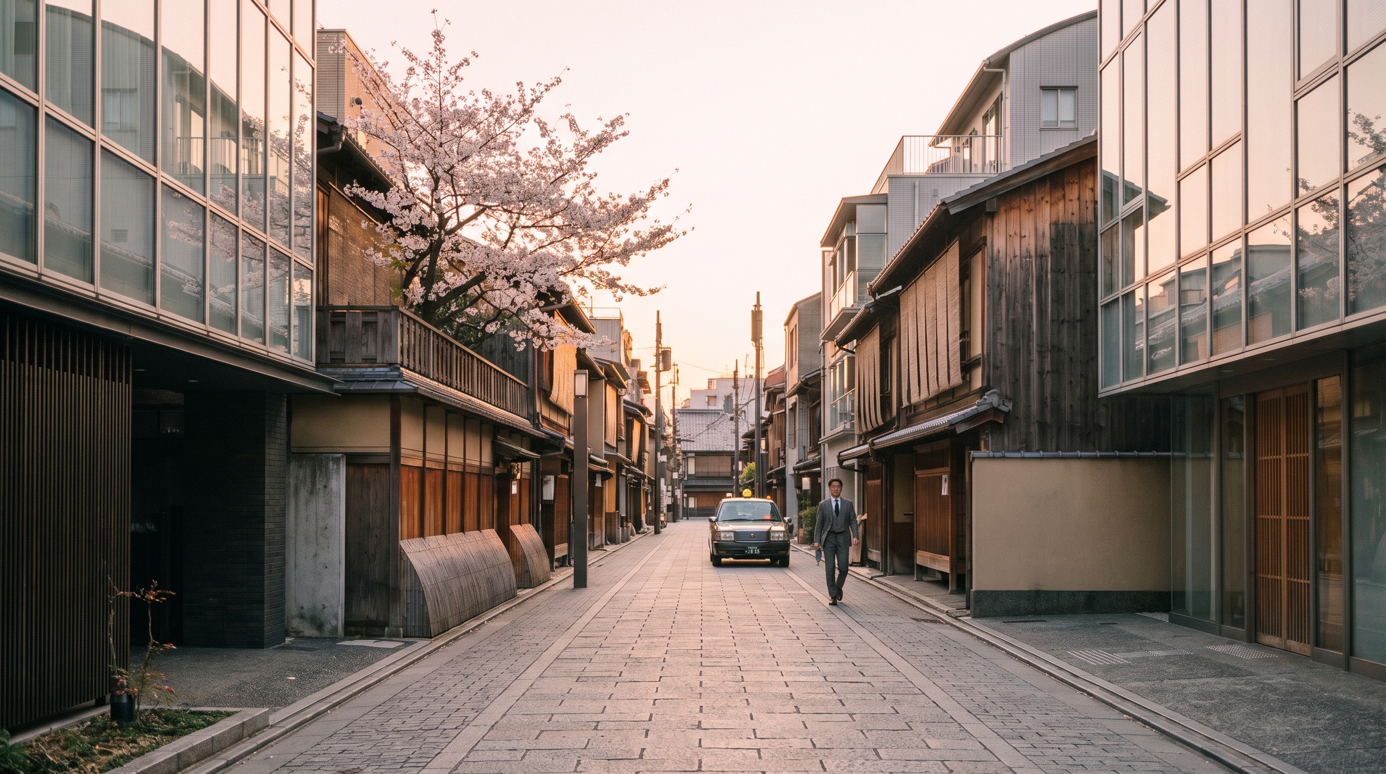 Calles de Tokio durante el atardecer