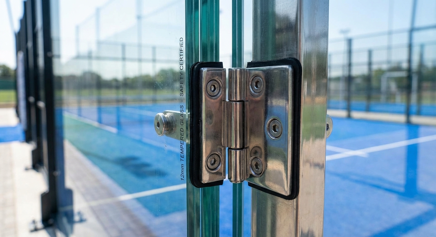 padel court glass installation