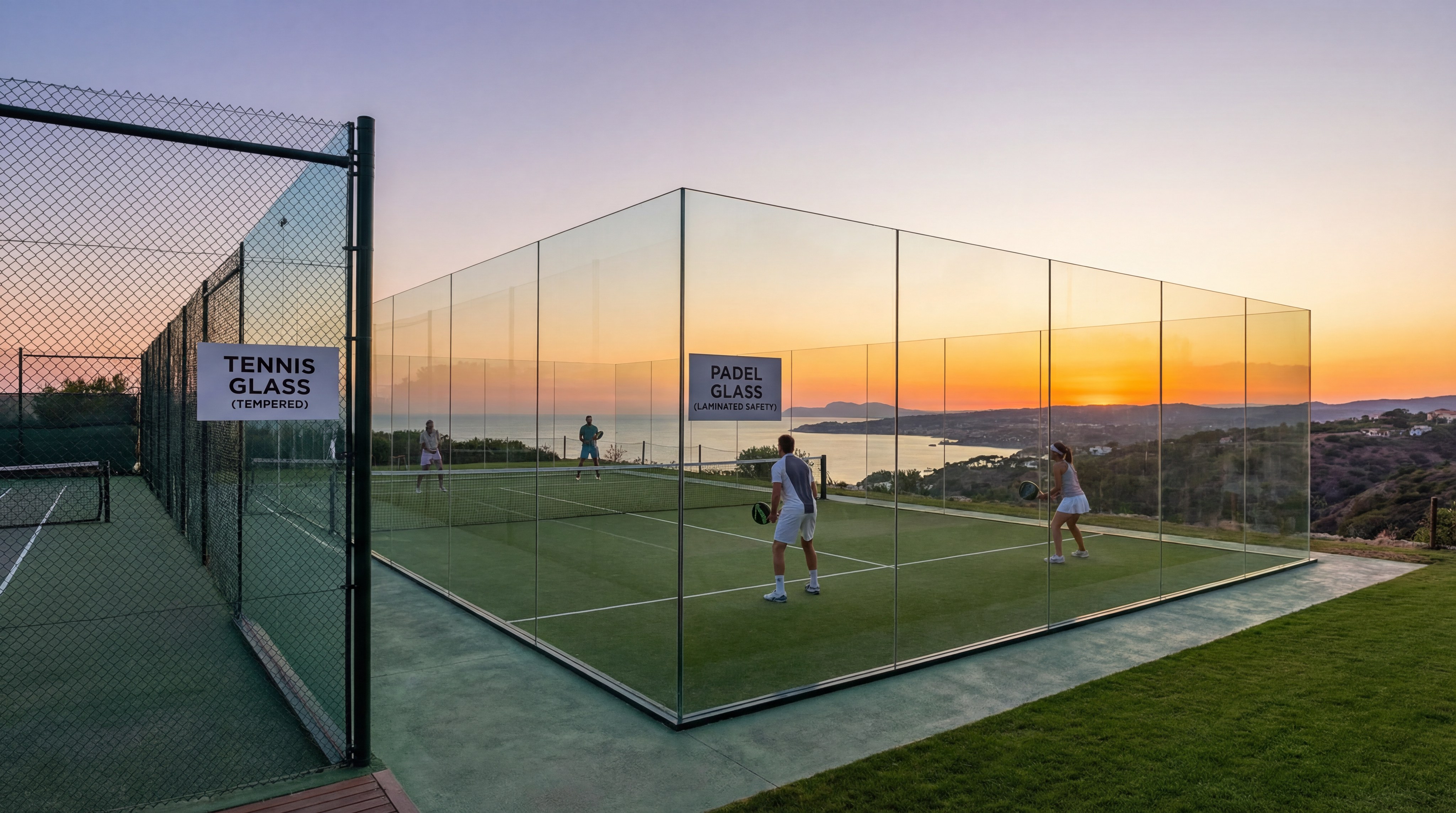padel court glass panoramic