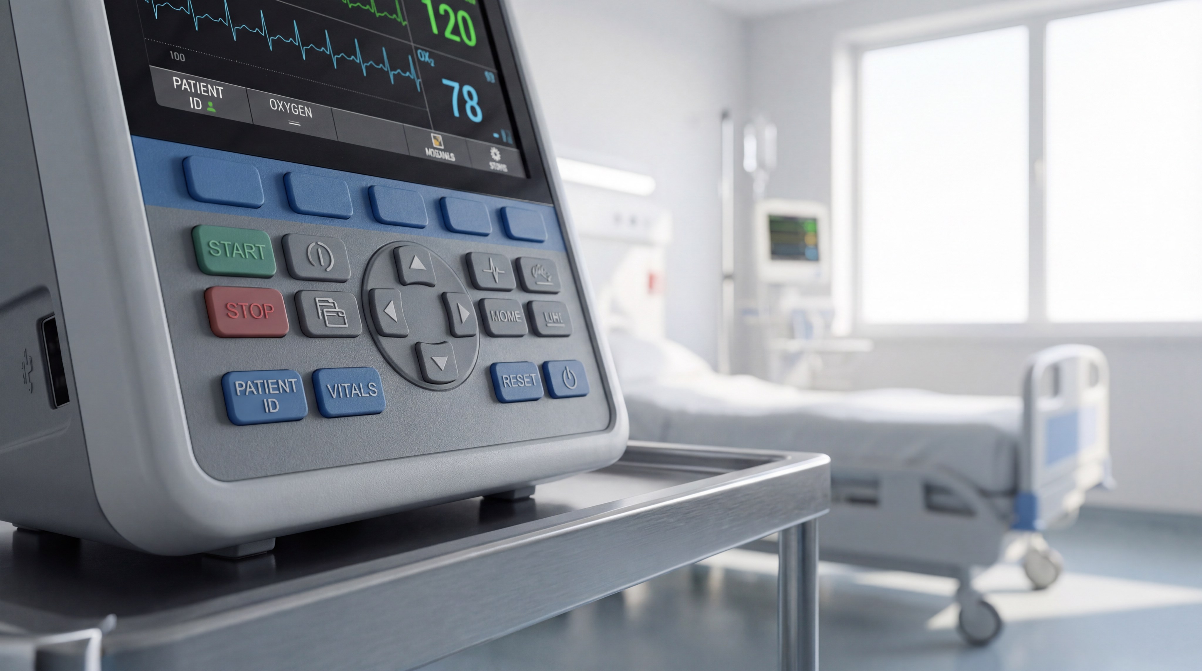 Medical Monitoring Device with Keypad