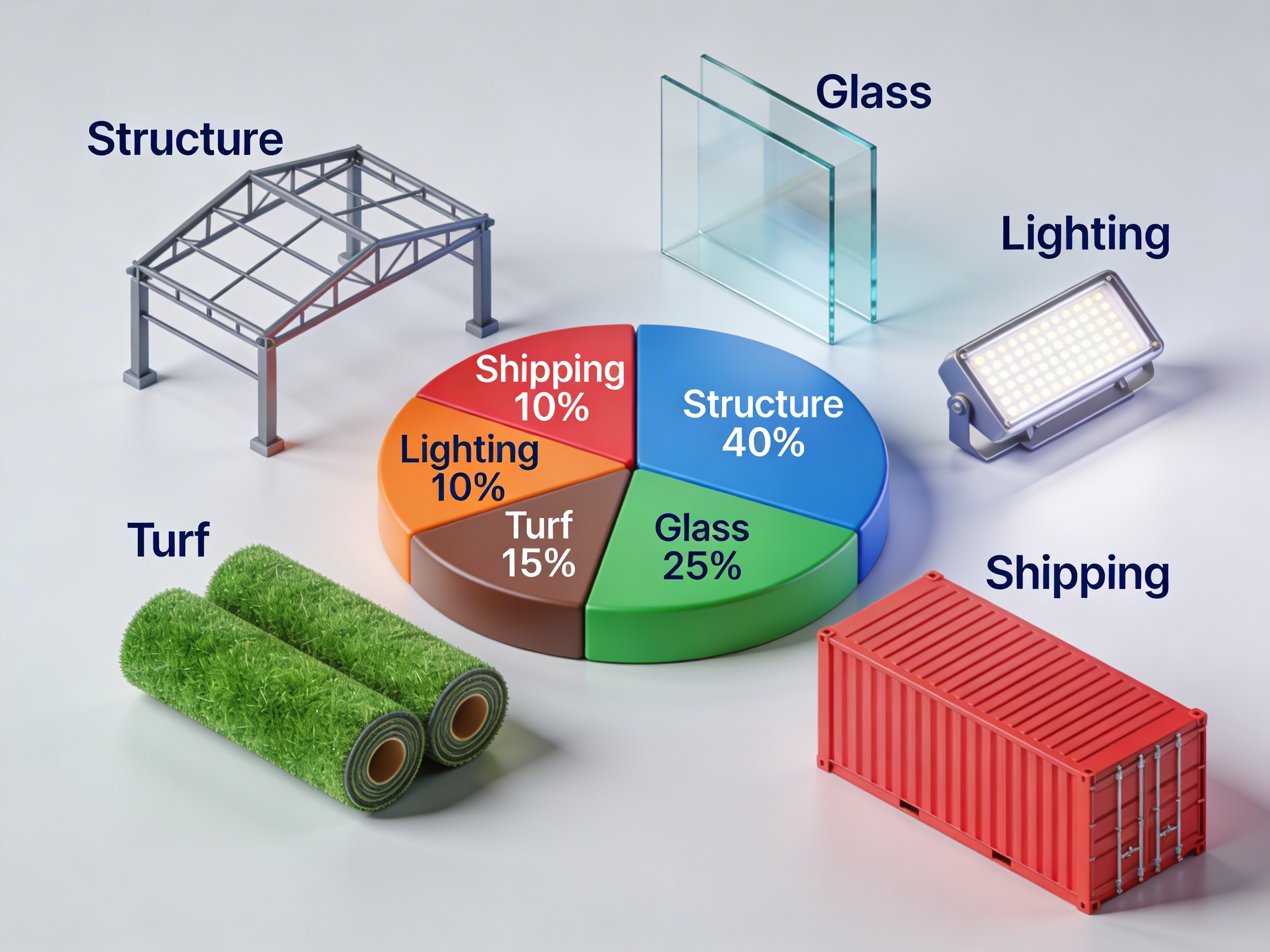 Padel court cost breakdown infographic