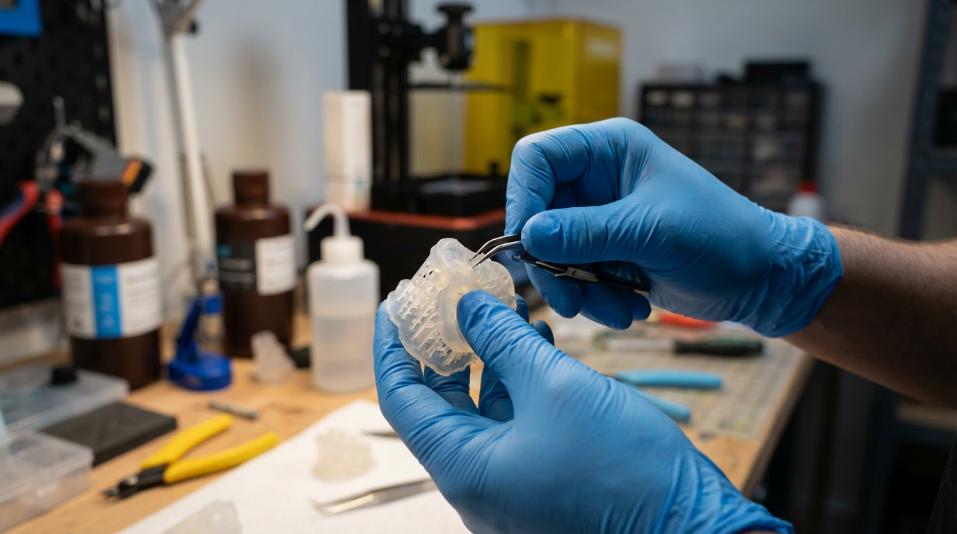 Post processing of silicone