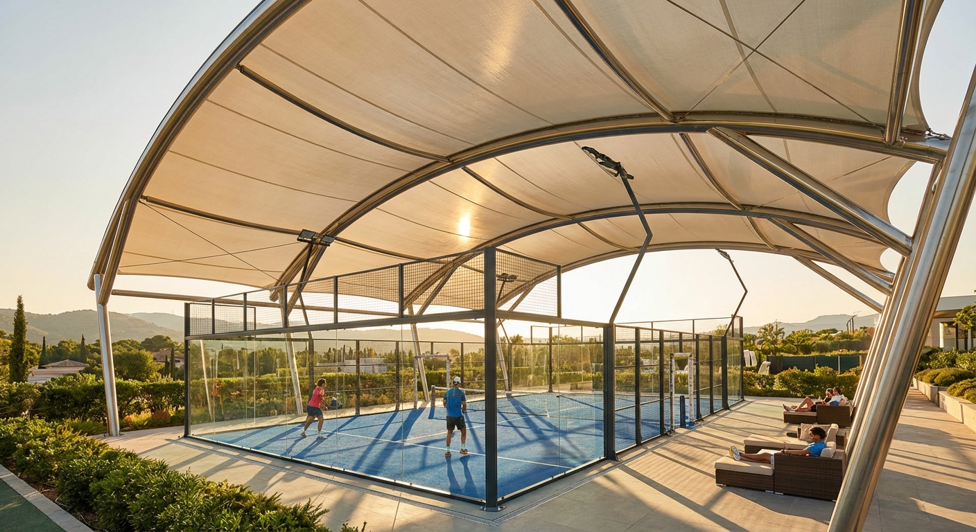 premium roofed padel court
